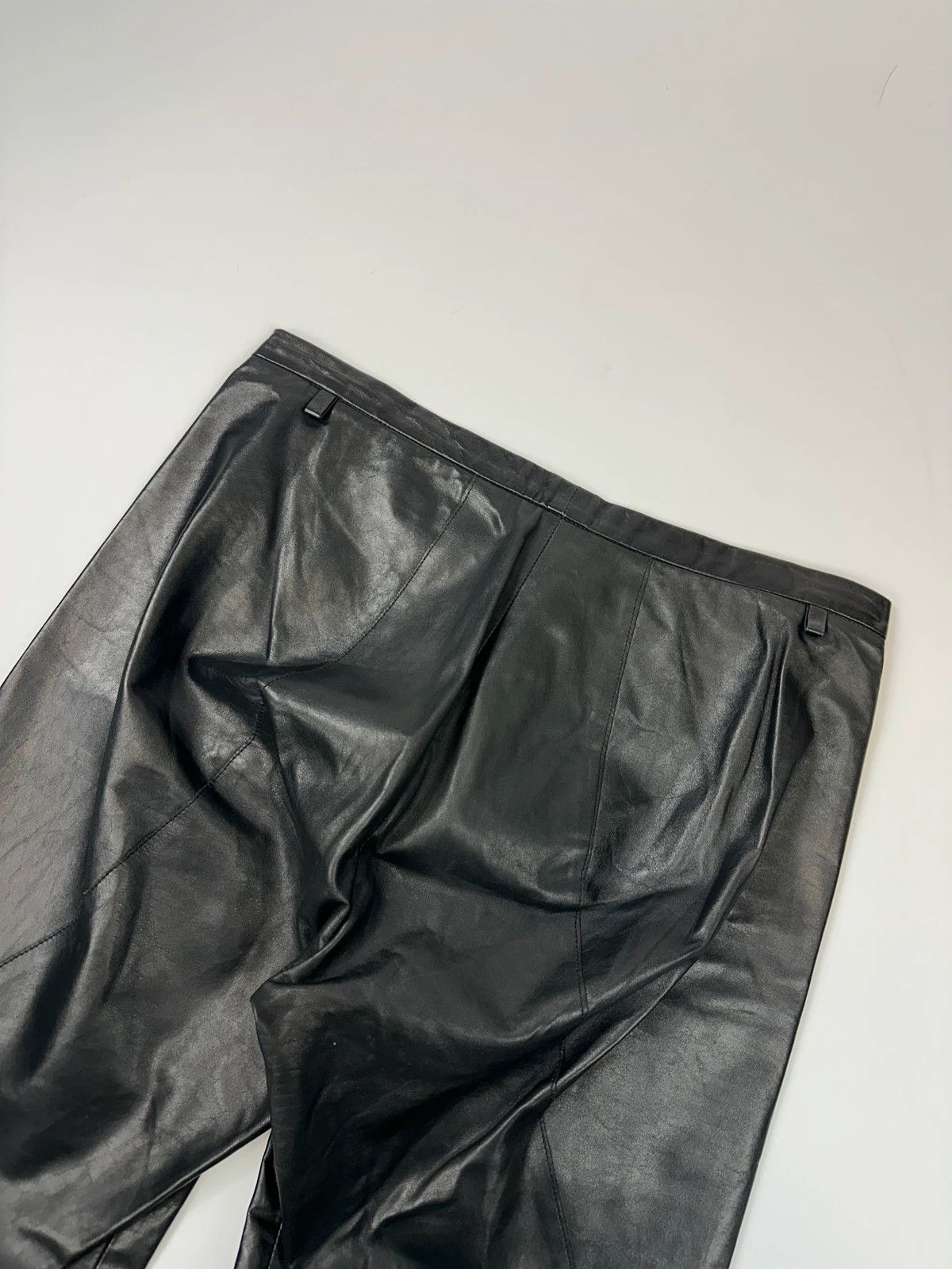 Marithe + Francois Girbaud Marithé + François Girbaud Black Soft Leather Flared Pants Size 27" / US 4 / IT 40 - 5 Thumbnail
