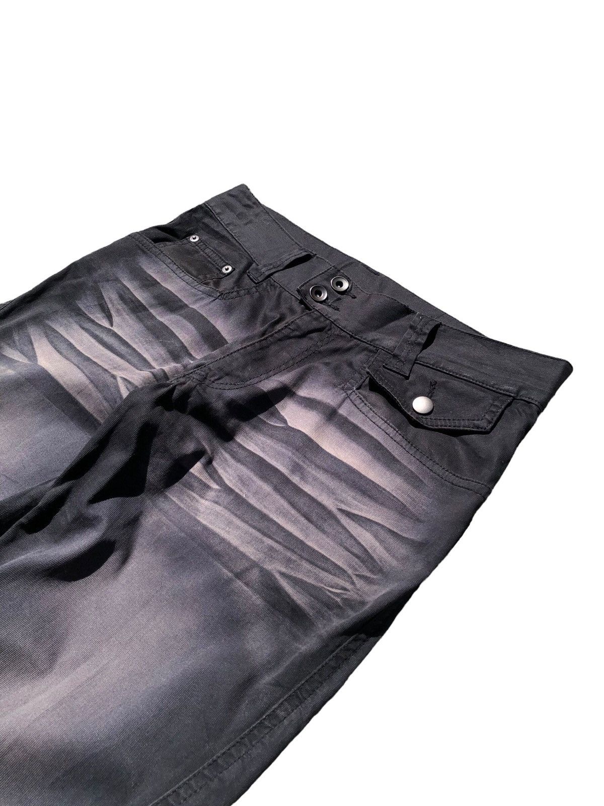 Japanese Brand Michel Klein acid wash spiral cut flare pants Size US 33 - 8 Thumbnail