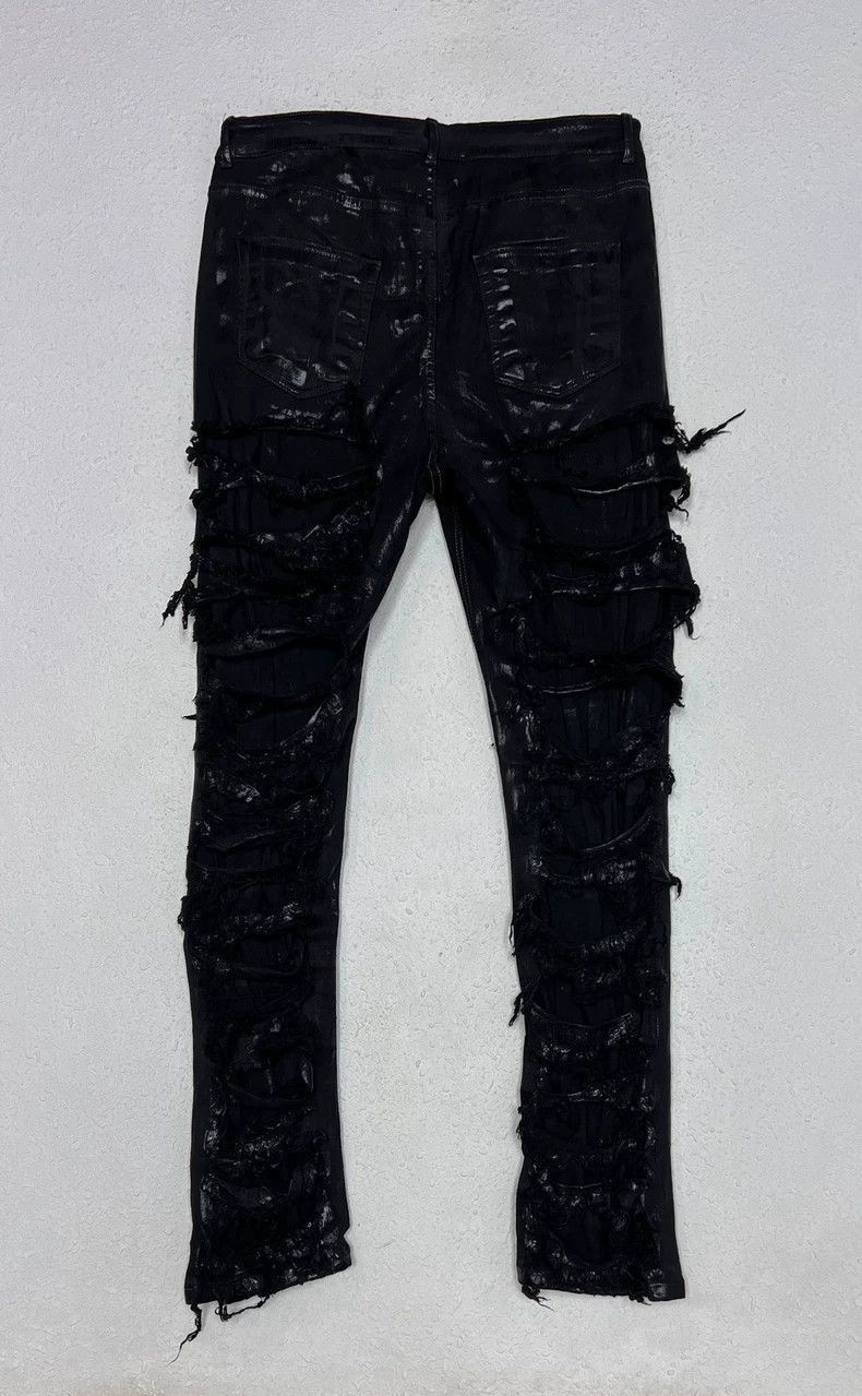 Rick Owens Rick Owens Wax-coated trousers made of old damaged and erod Size US 34 / EU 50 - 2 Thumbnail