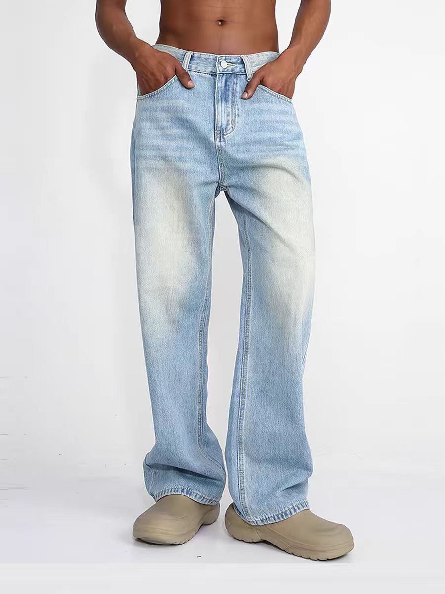 Japanese Brand × Vintage Blue High Street Washed and Aged Casual Loose Jeans Size US 30 / EU 46 - 1 Thumbnail