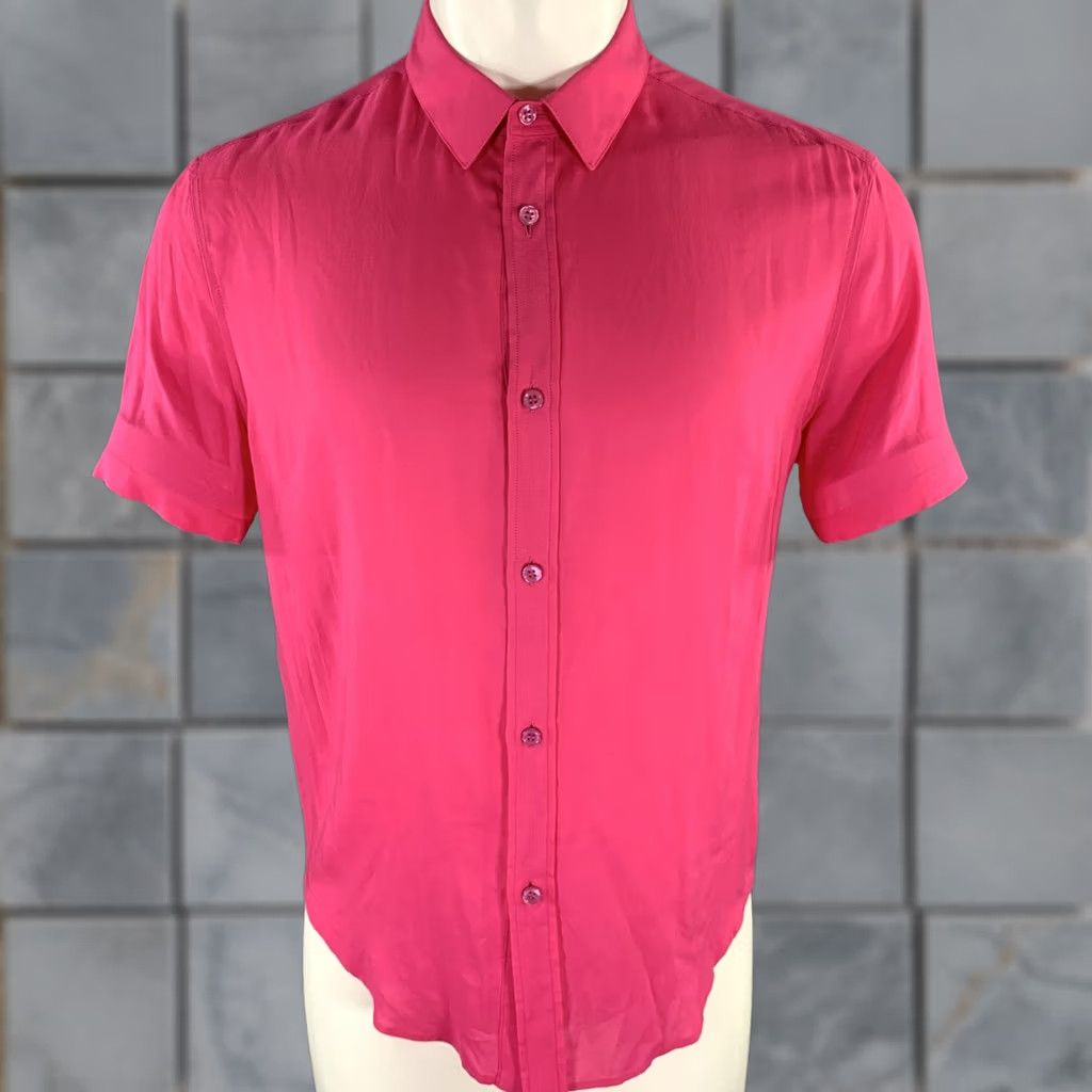 Yves Saint Laurent SAINT LAURENT Pink Short Sleeve Shirt S Men Vintage? Size US S / EU 44-46 / 1 - 1 Thumbnail