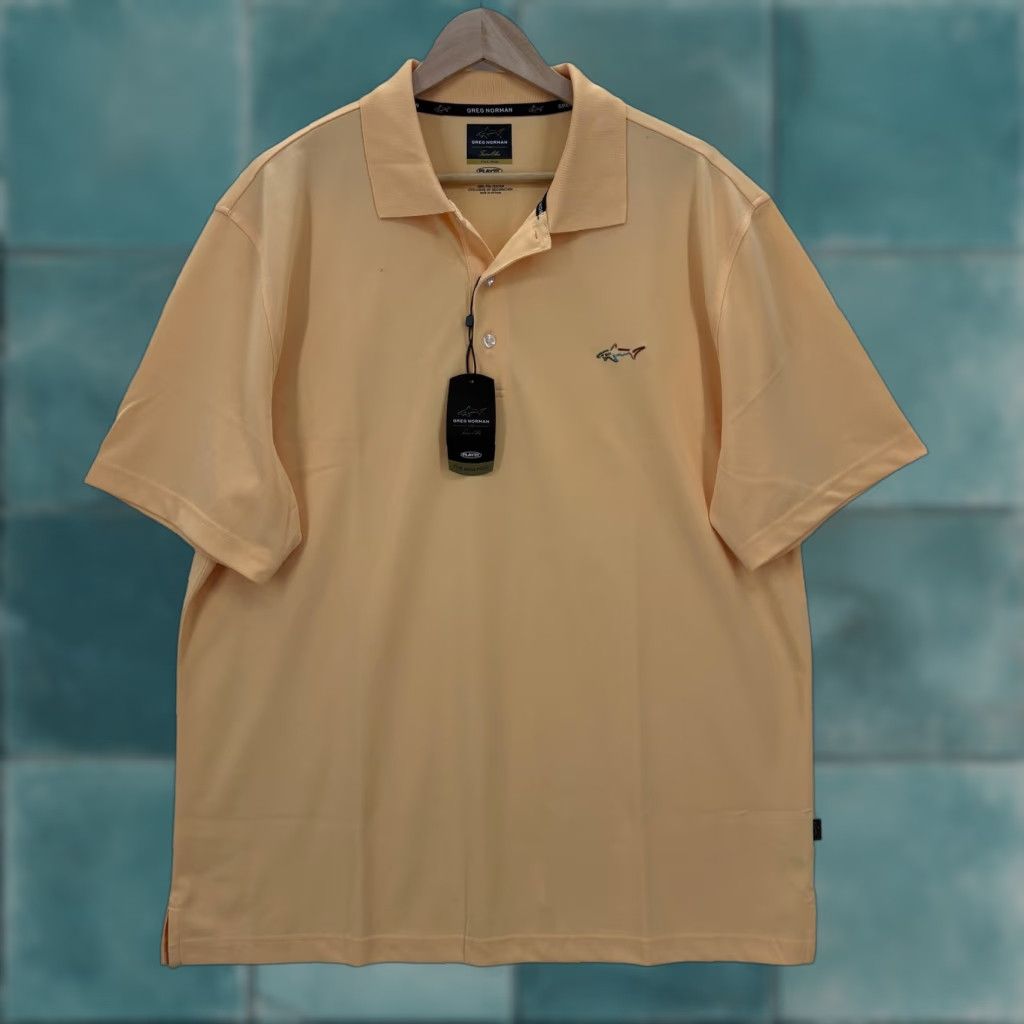 Vintage Greg Norman Polo Shirt Mens L Orange PlayDry UPF 30 Moisture Wicking Golf Size US L / EU 52-54 / 3 - 1 Thumbnail