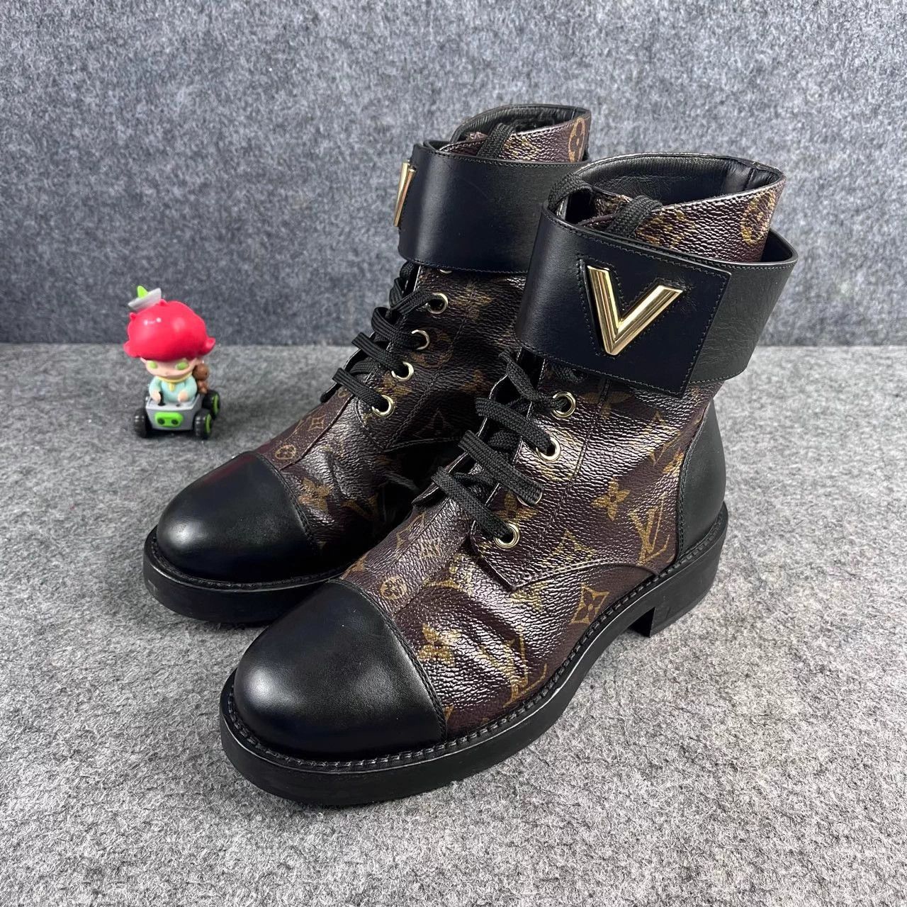 Louis Vuitton LV Monogram Lock Strap Ankle Boots 35.5 Size US 4.5 / IT 34.5 - 1 Thumbnail