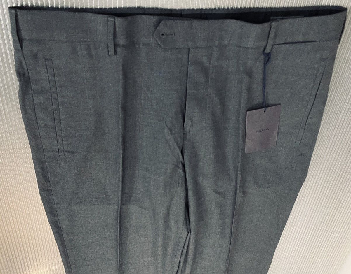 Prada Prada 🇮🇹 ardesia grey super 110’s wool street slacks 54 NW Size US 37 - 13 Thumbnail