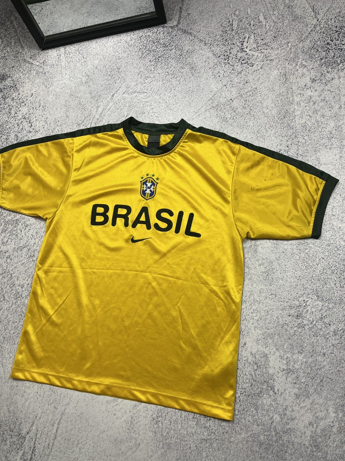 Nike Y2K Blokecore Nike Brasil 2000s Football Jersey Home Shirt Size US S / EU 44-46 / 1 - 3 Thumbnail