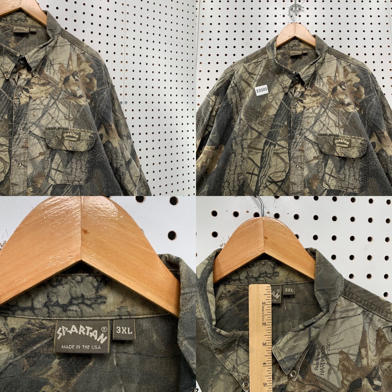 Vintage VINTAGE Spartan Camouflage Button-Down Shirt Mens 3XL Camouflage USA 30.5x32.5 Size US XXL / EU 58 / 5 - 8 Thumbnail