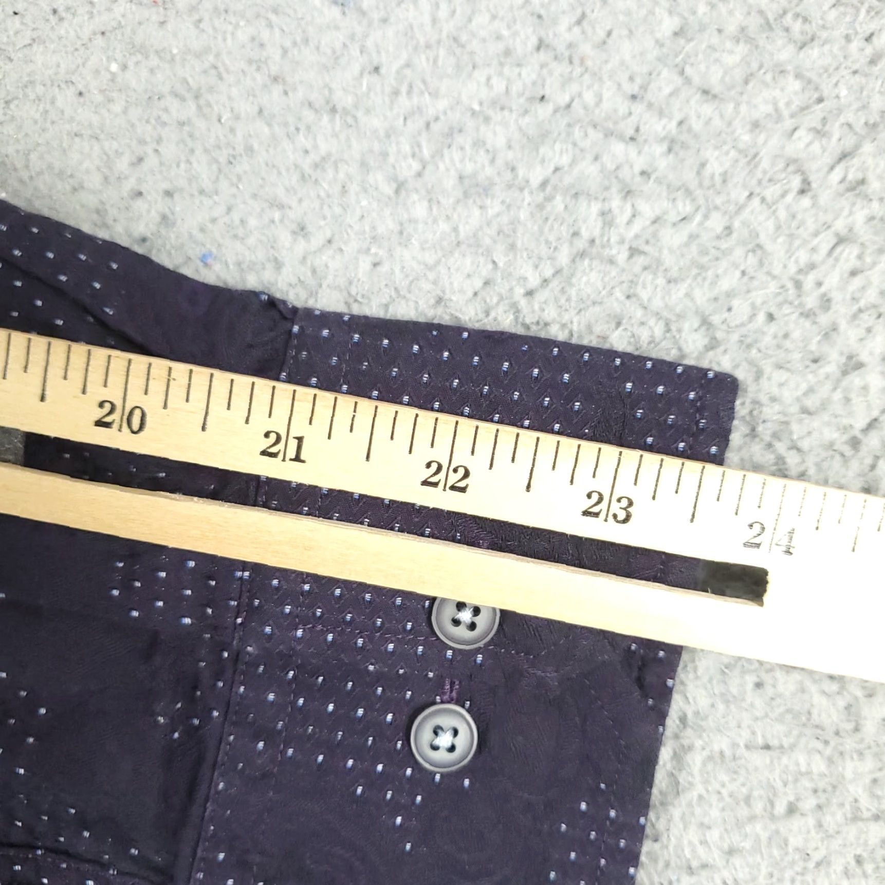 Luchiano Visconti Luchiano Visconti Button-Up Shirt Men's Medium Purple Geometric Casual Long Sleeve Size US M / EU 48-50 / 2 - 6 Thumbnail