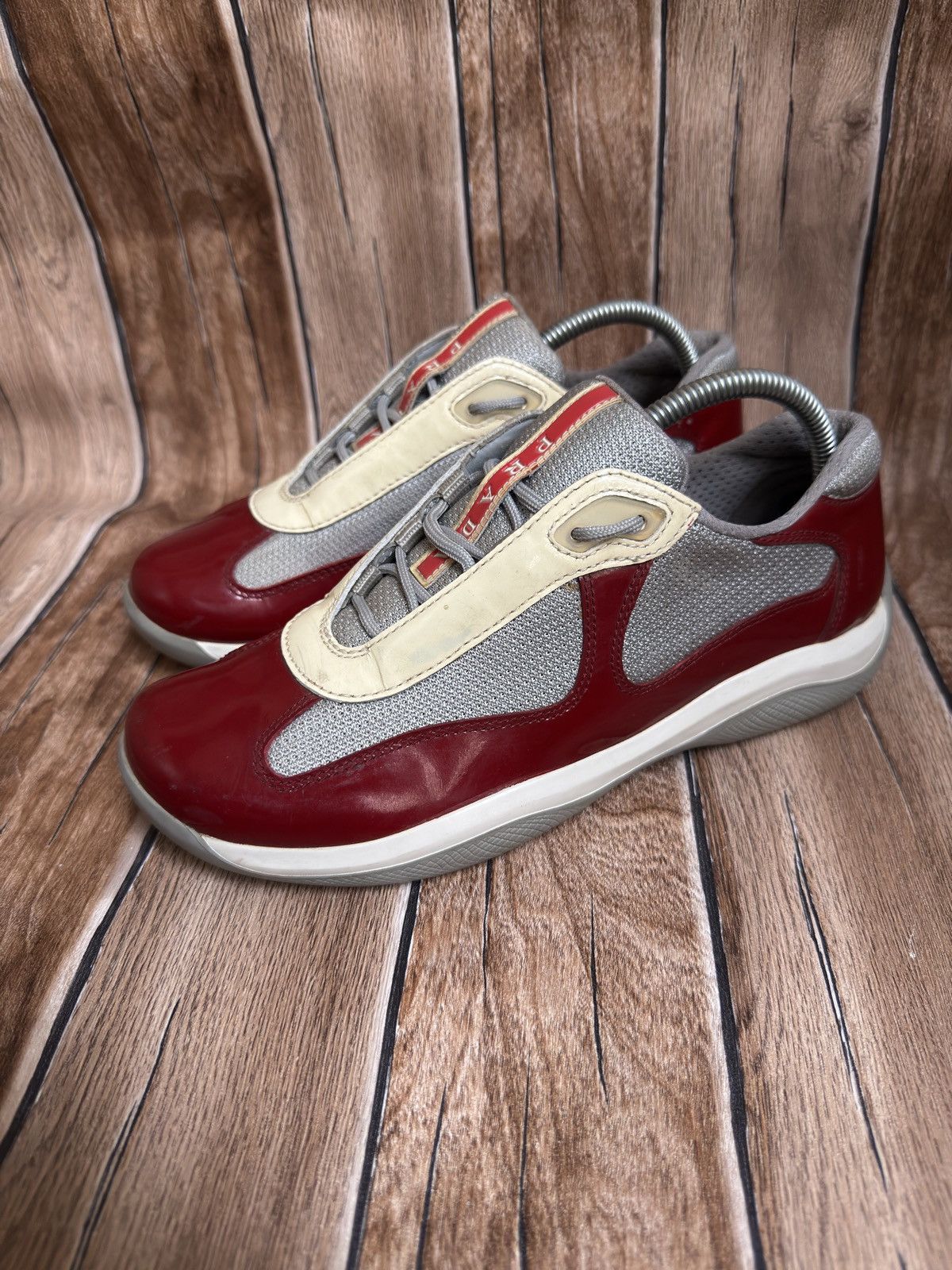 Prada 🔥 patent America cup trainers Size US 5.5 / EU 38 - 2 Thumbnail