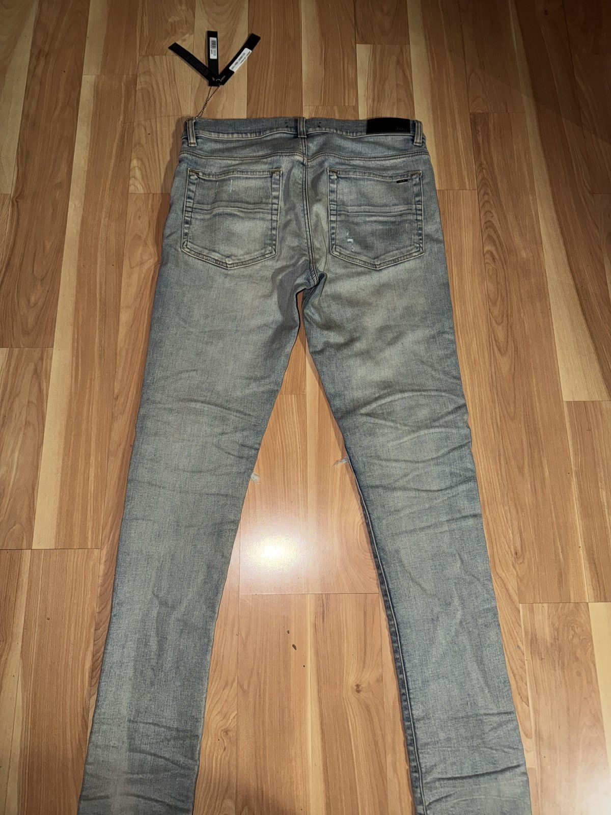 Amiri Blue Suede MX1 Jeans Size US 33 - 4 Thumbnail