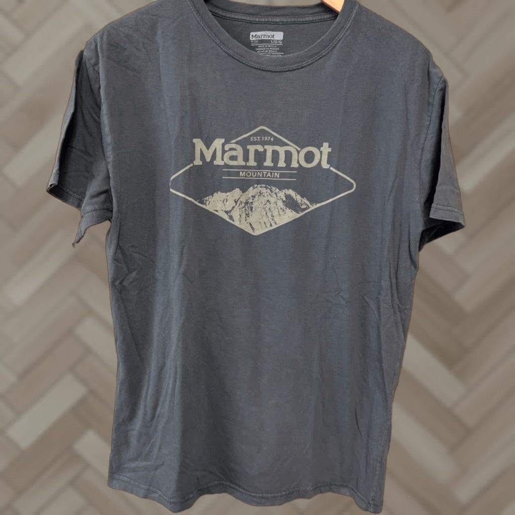 Marmot Marmot Men's T-Shirt Gray Graphic Short Sleeve Crew Neck L Size Large L Vintage No Size US L / EU 52-54 / 3 - 1 Thumbnail