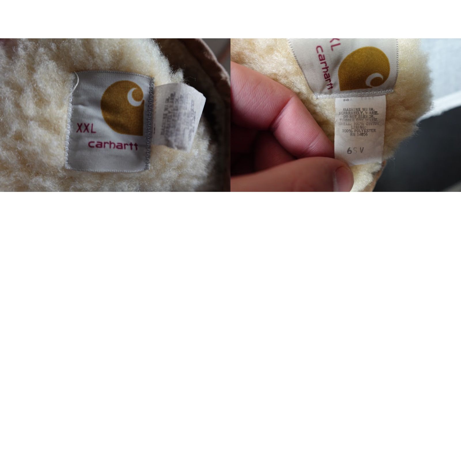 Carhartt Carhartt Vest Mens 2XL Brown Canvas Sherpa Quilted Grunge Workwear 1980s Vintage Style Size US XXL / EU 58 / 5 - 8 Thumbnail