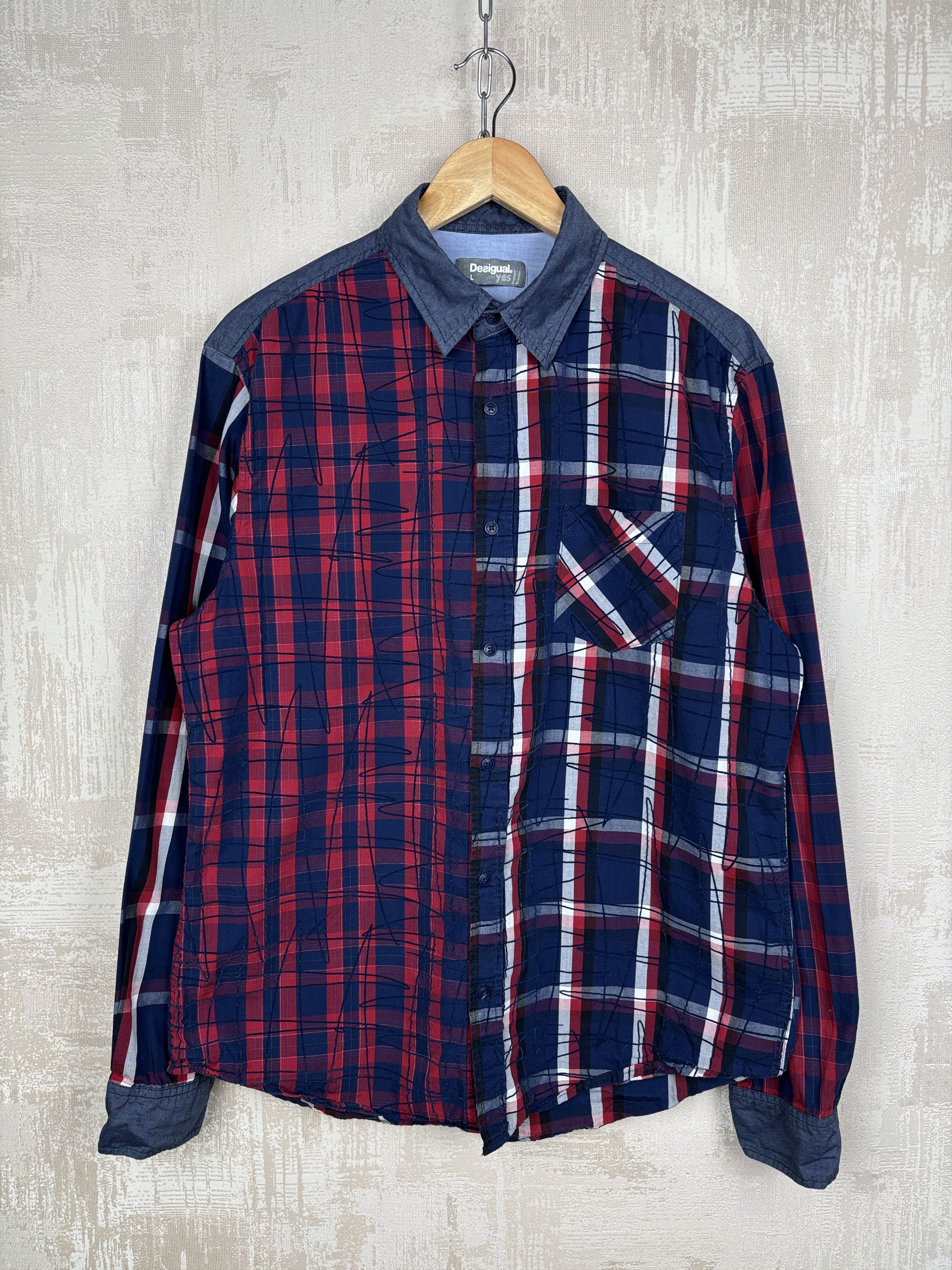 Desigual Desigual Check Long Sleeve Shirt Size US L / EU 52-54 / 3 - 1 Thumbnail