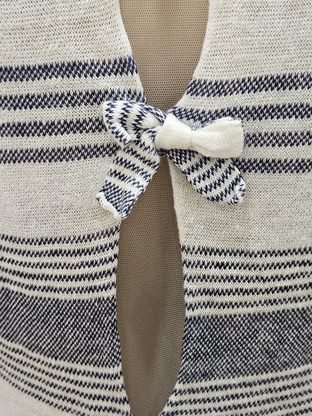 RED Valentino × Vintage Red Valentino Garavani Bow Tie Stripe Pattern Linen Dress Size S / US 4 / IT 40 - 7 Thumbnail