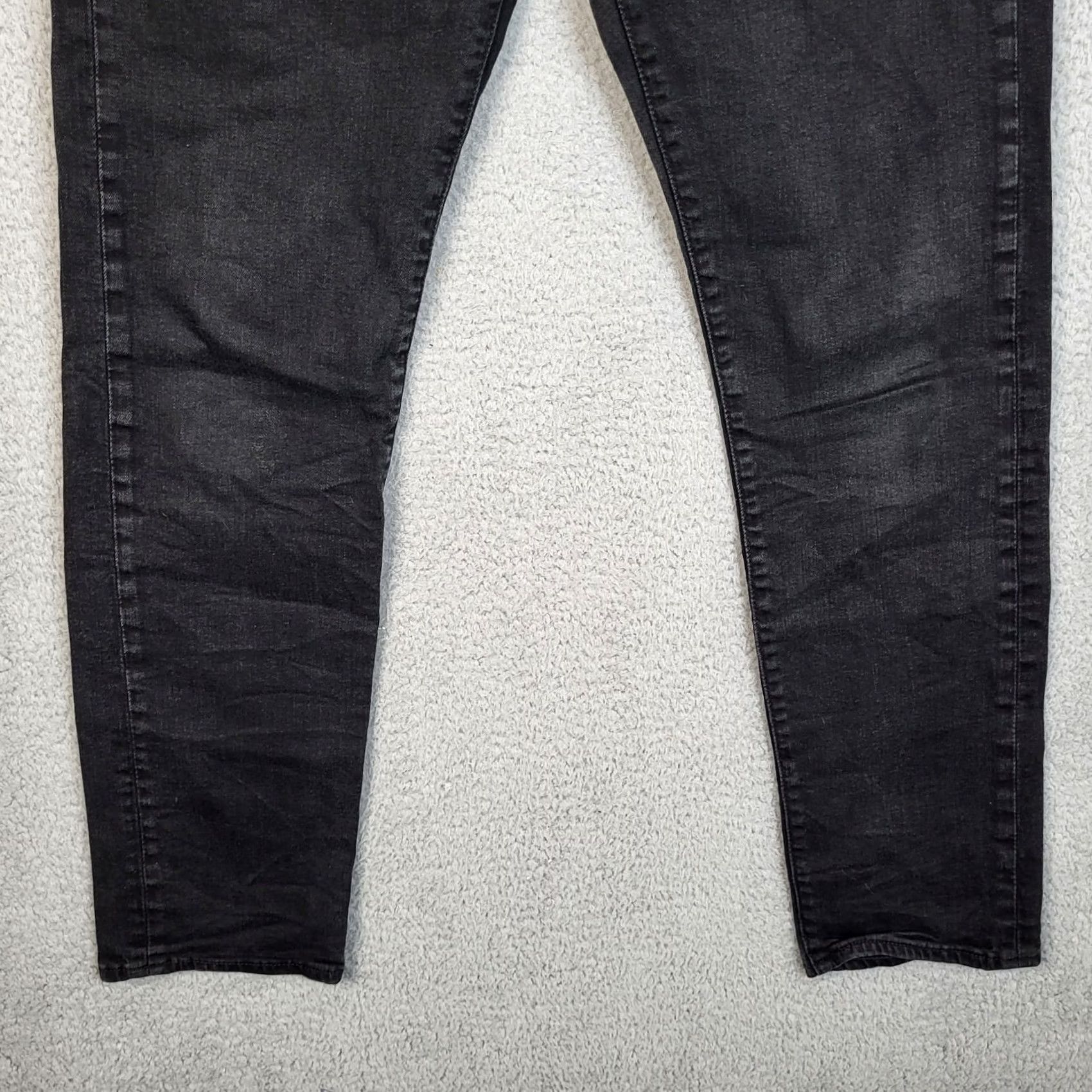 Levi's Levi’s 502 Jeans Straight Regular Black Denim Size 34 Womens 34 Dark Wash Casual Belted Comfort 90s None Size 24" / US 00 / IT 34 - 3 Thumbnail