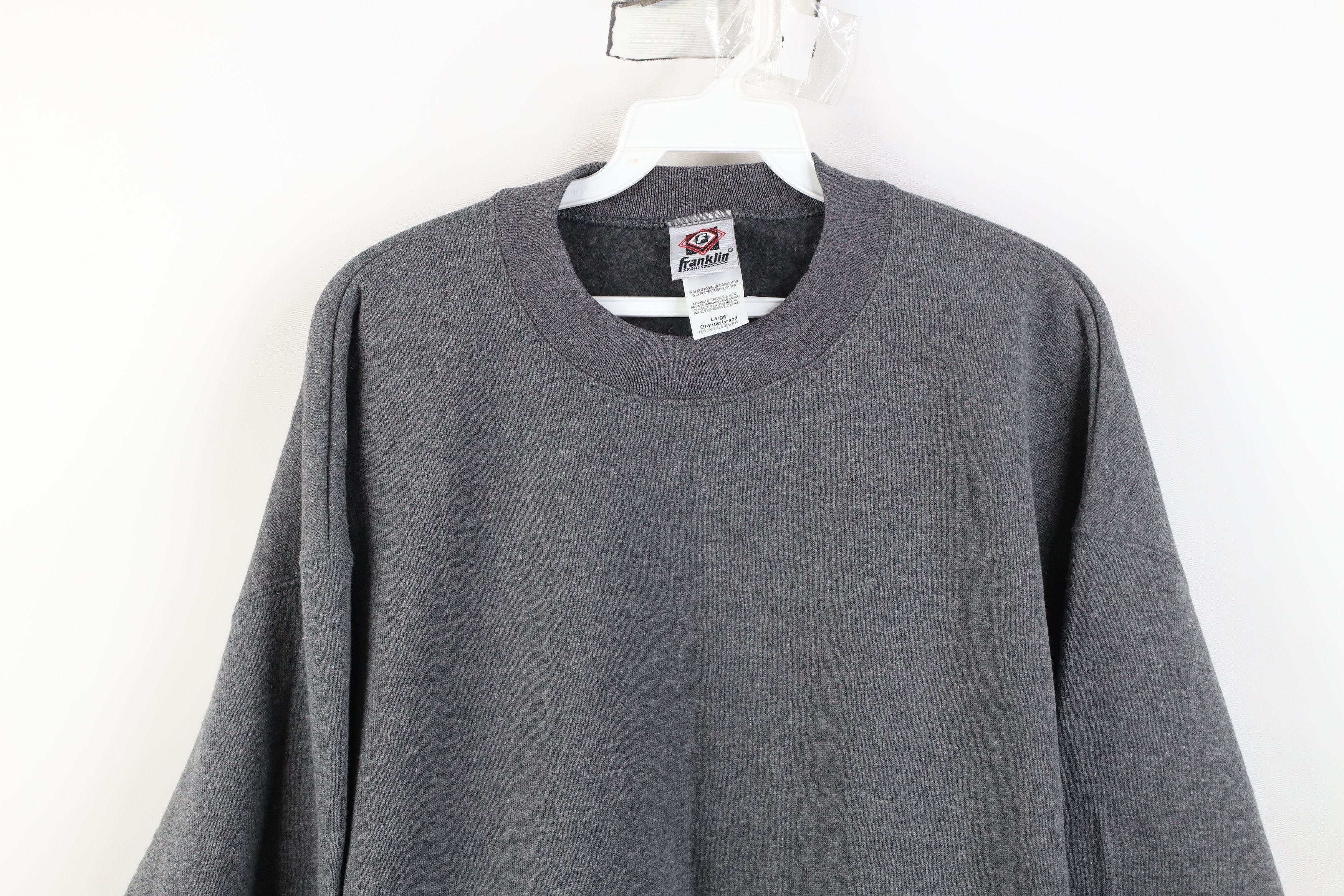 Vintage Deadstock Vintage 90s Streetwear Heavyweight Sweatshirt Gray Size US L / EU 52-54 / 3 - 2 Thumbnail