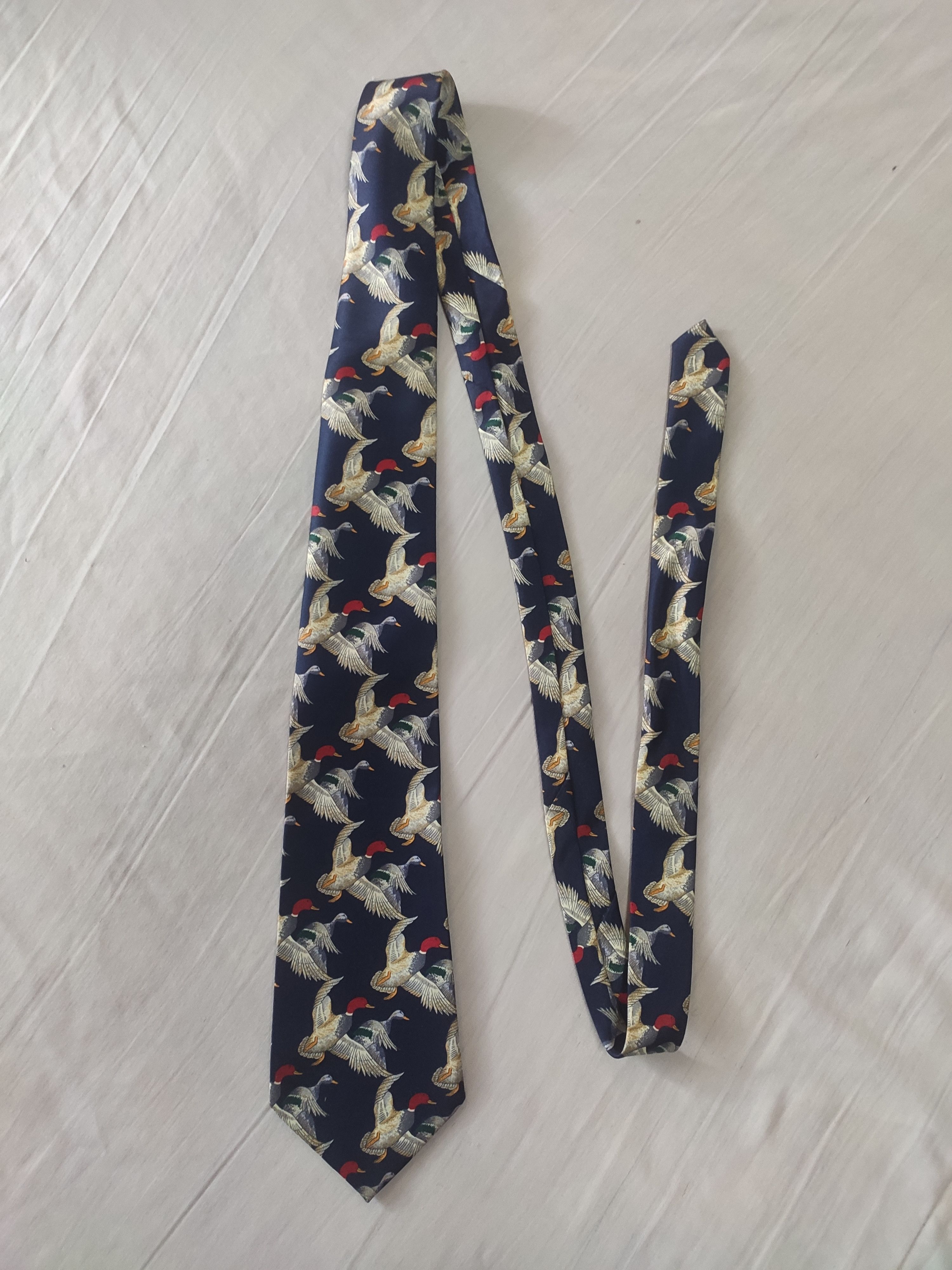 Designer × Vintage RENE CHAGAL Flying Duck's Handmade Necktie / Tie Size ONE SIZE - 1 Thumbnail