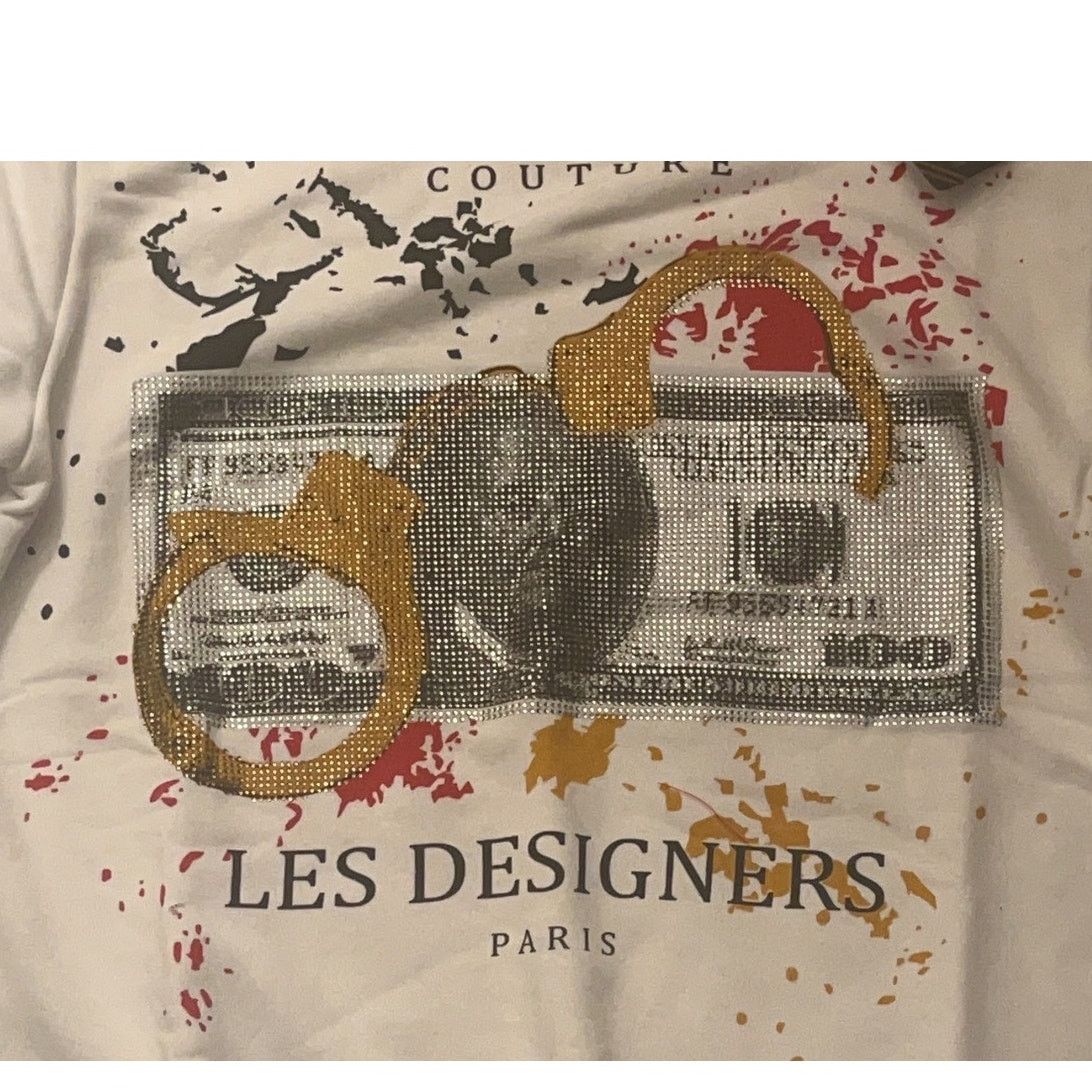 Other Les D.Signers Couture White Sweatshirt Rhinestones S Size US S / EU 44-46 / 1 - 4 Thumbnail