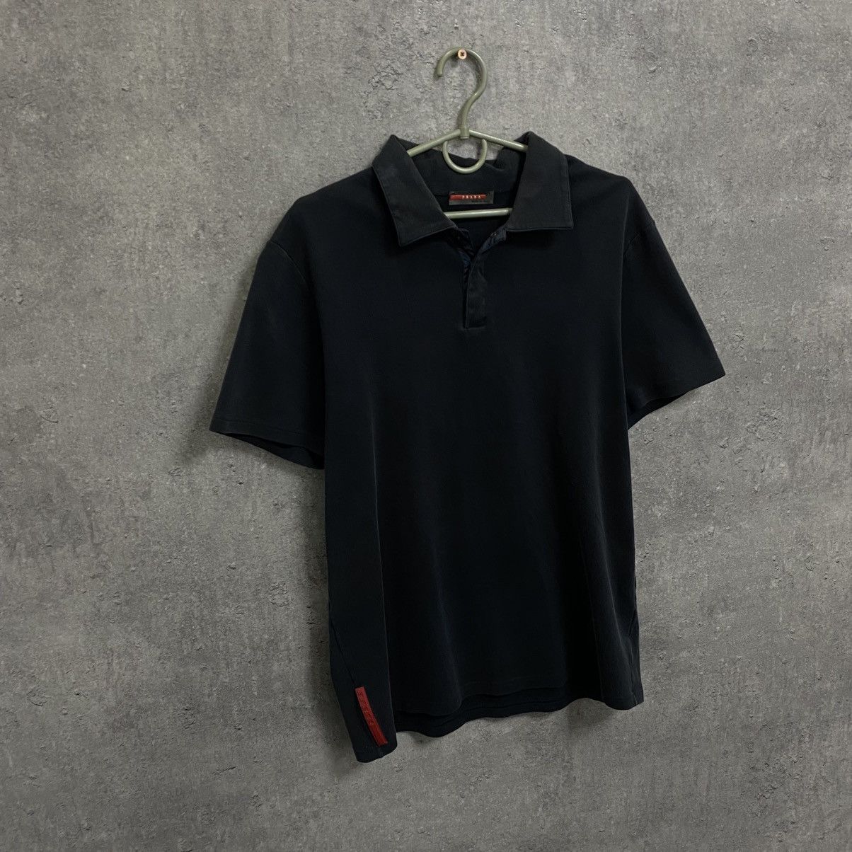Prada Prada Polo T-Shirt Vintage Red Tab Logo Size US L / EU 52-54 / 3 - 3 Thumbnail