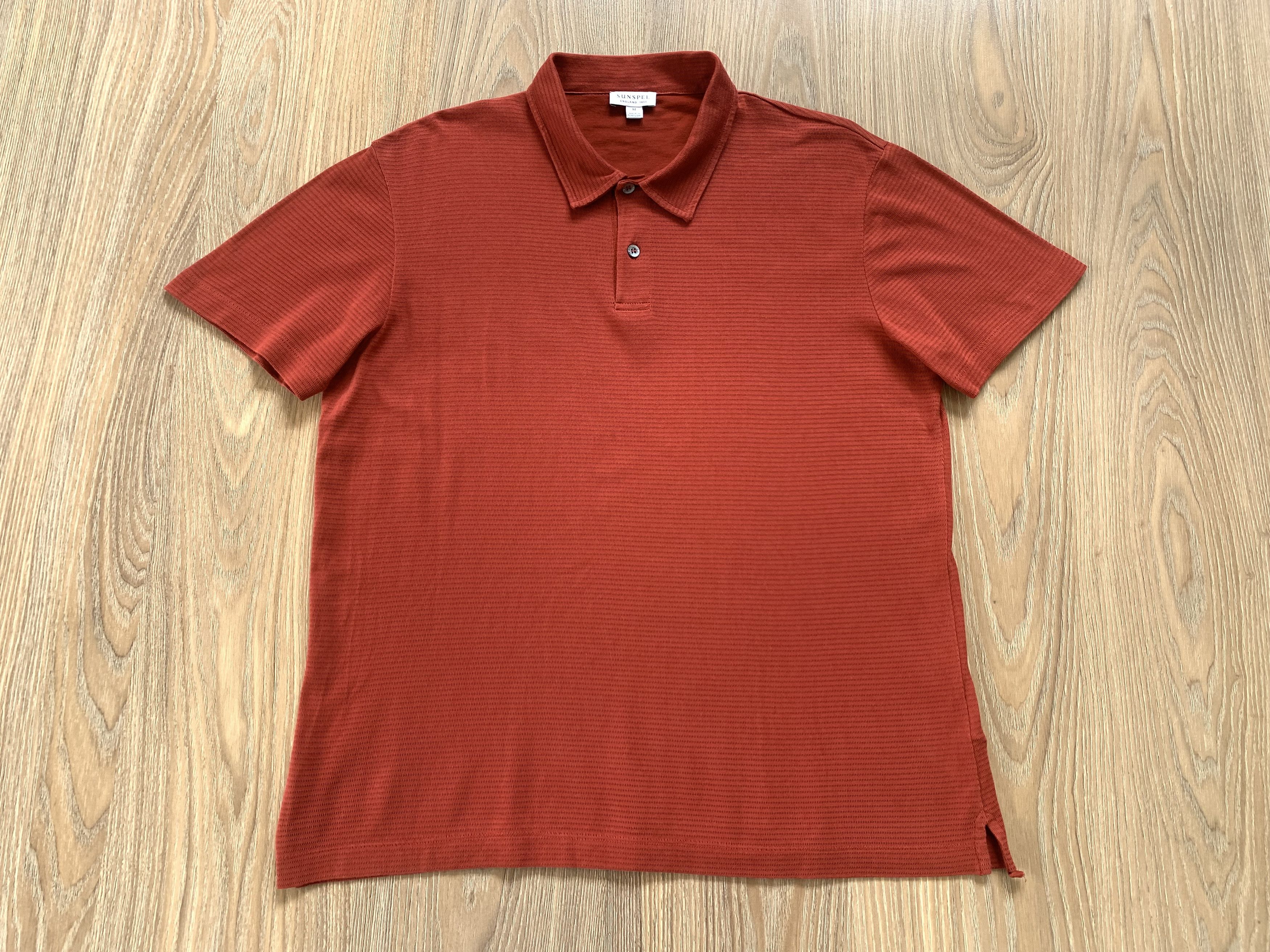 Sunspel Sunspel England Mens Mesh Cotton Polo T Shirt Size US M / EU 48-50 / 2 - 2 Thumbnail