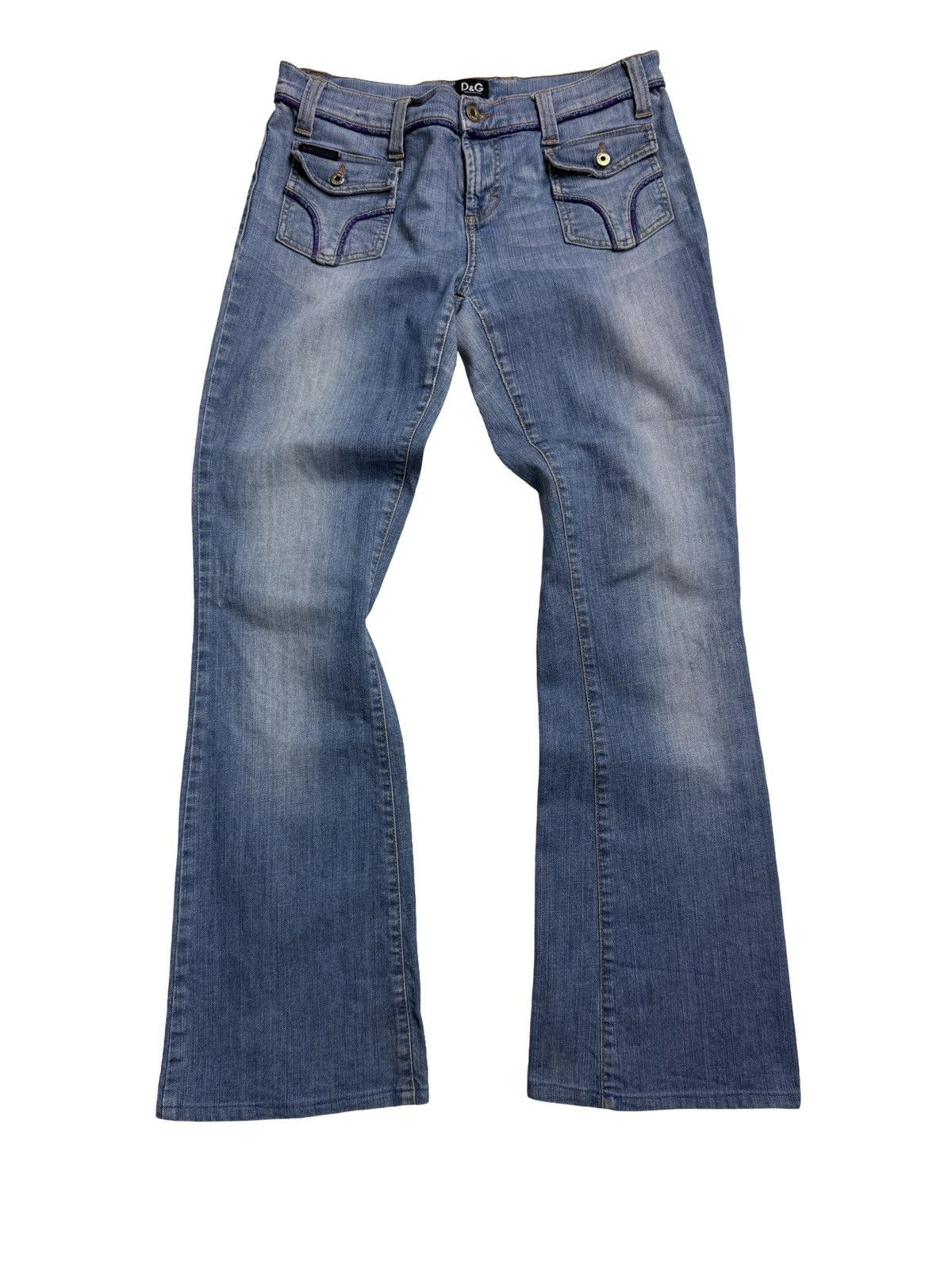 Dolce & Gabbana vintage flared jeans patch pockets