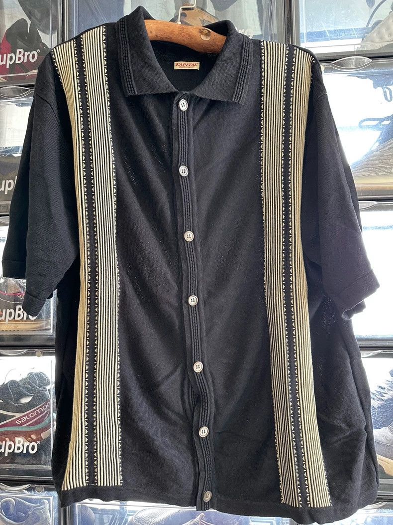 Kapital kapital cotton knit vintage polo shirt - dmc Size US L / EU 52-54 / 3 - 1 Thumbnail