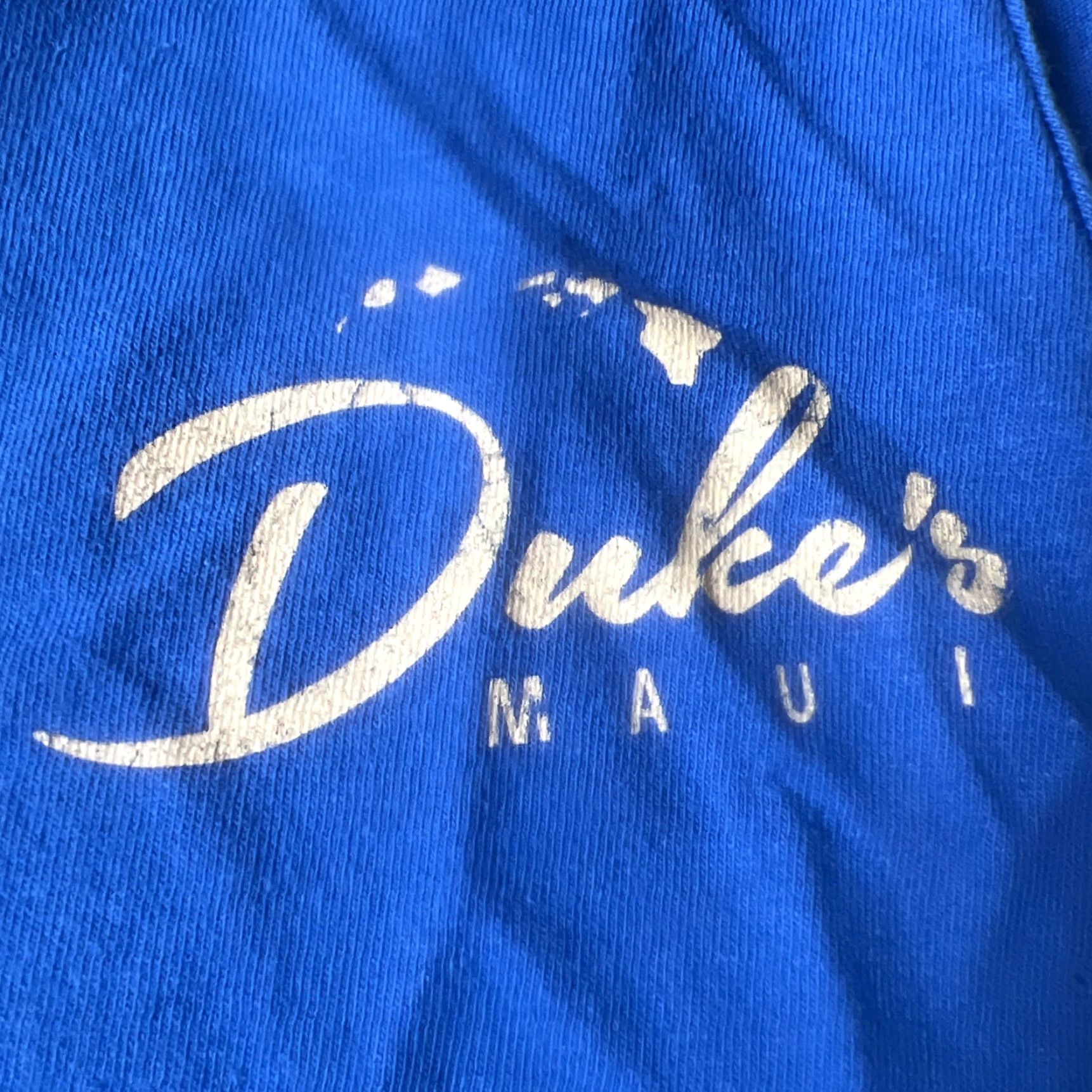 Vintage Duke Kahanamoku Duke’s Maui Hawaii Surfboards Tank Top Shirt XL Blue Vintage Alstyle Tee Shirt Sleeveless Graphic Print Beach Marine Surfer Man Size US XL / EU 56 / 4 - 5 Thumbnail