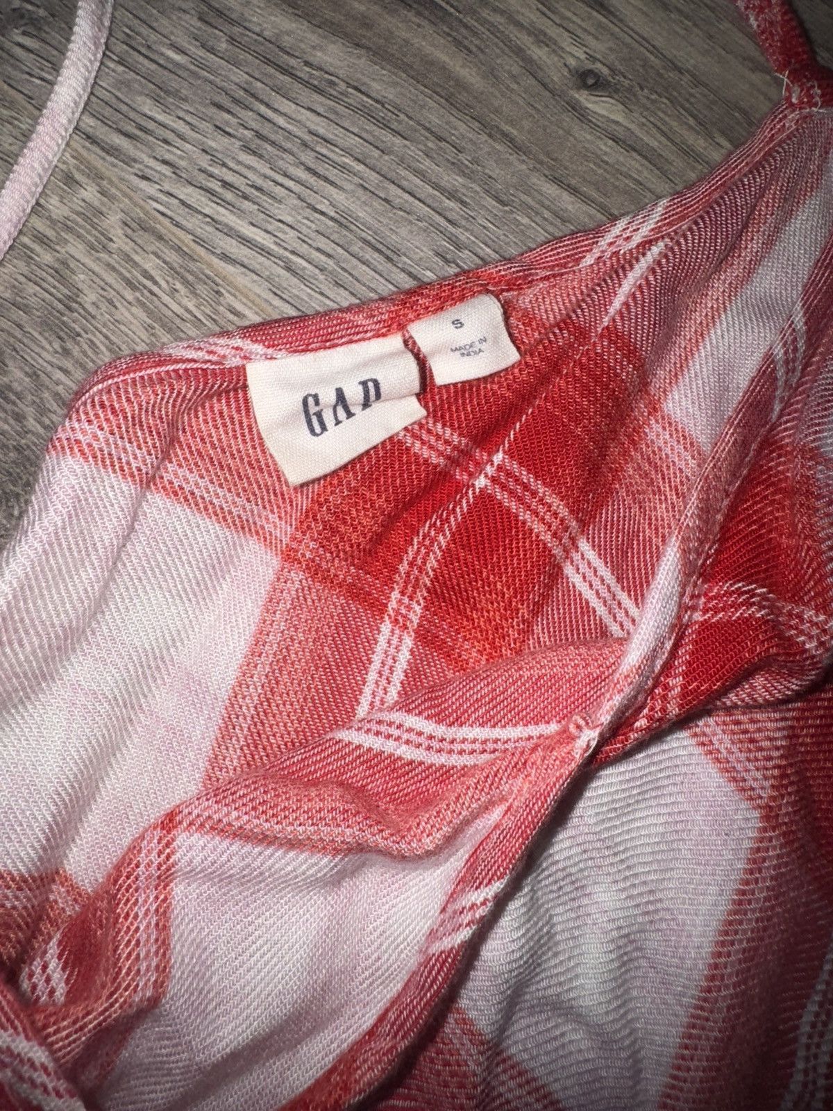 Gap GAP - Red and white Soft plaid Long Cami Size S / US 4 / IT 40 - 4 Thumbnail