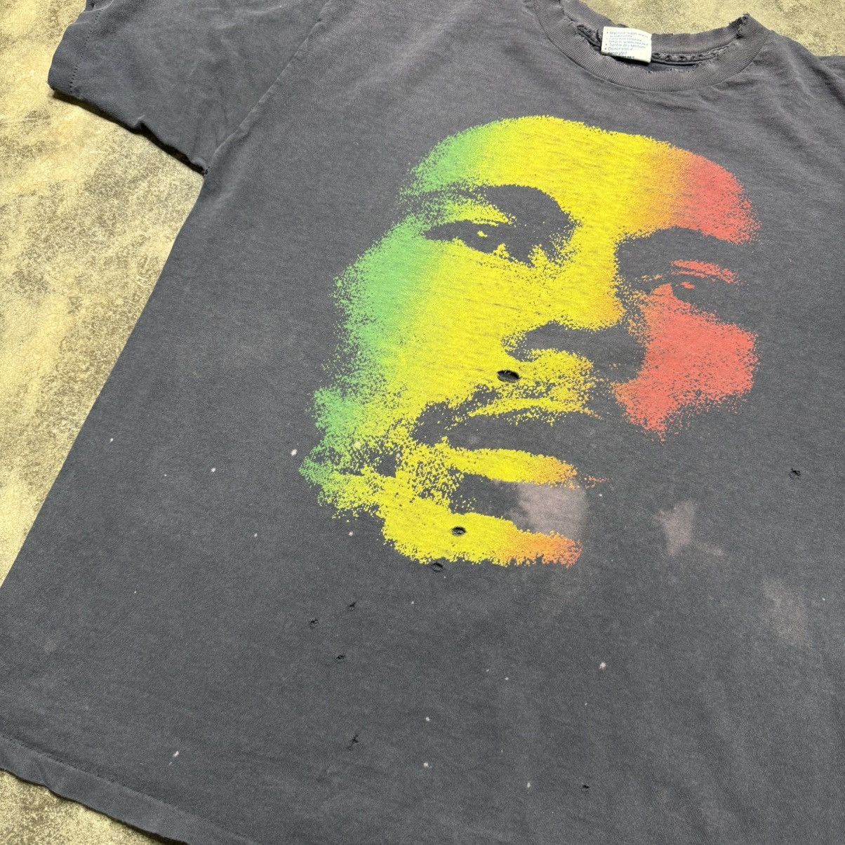 Vintage vintage bob marley faded black emancipate mental slavery tee Size US XL / EU 56 / 4 - 5 Thumbnail