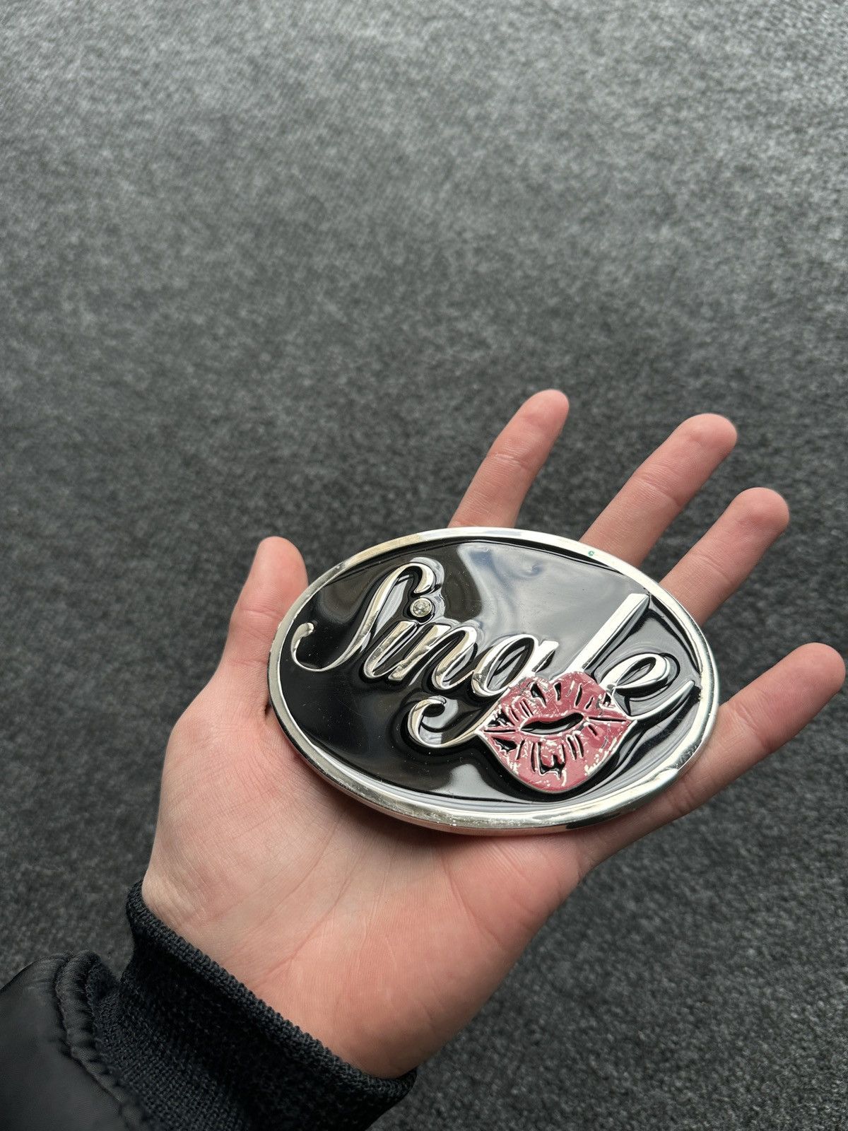 Other RARE🚨 SINGLE 💋 BUCKLE BLACK SILVER LOGO ONLY BUCKLE Size ONE SIZE - 2 Thumbnail