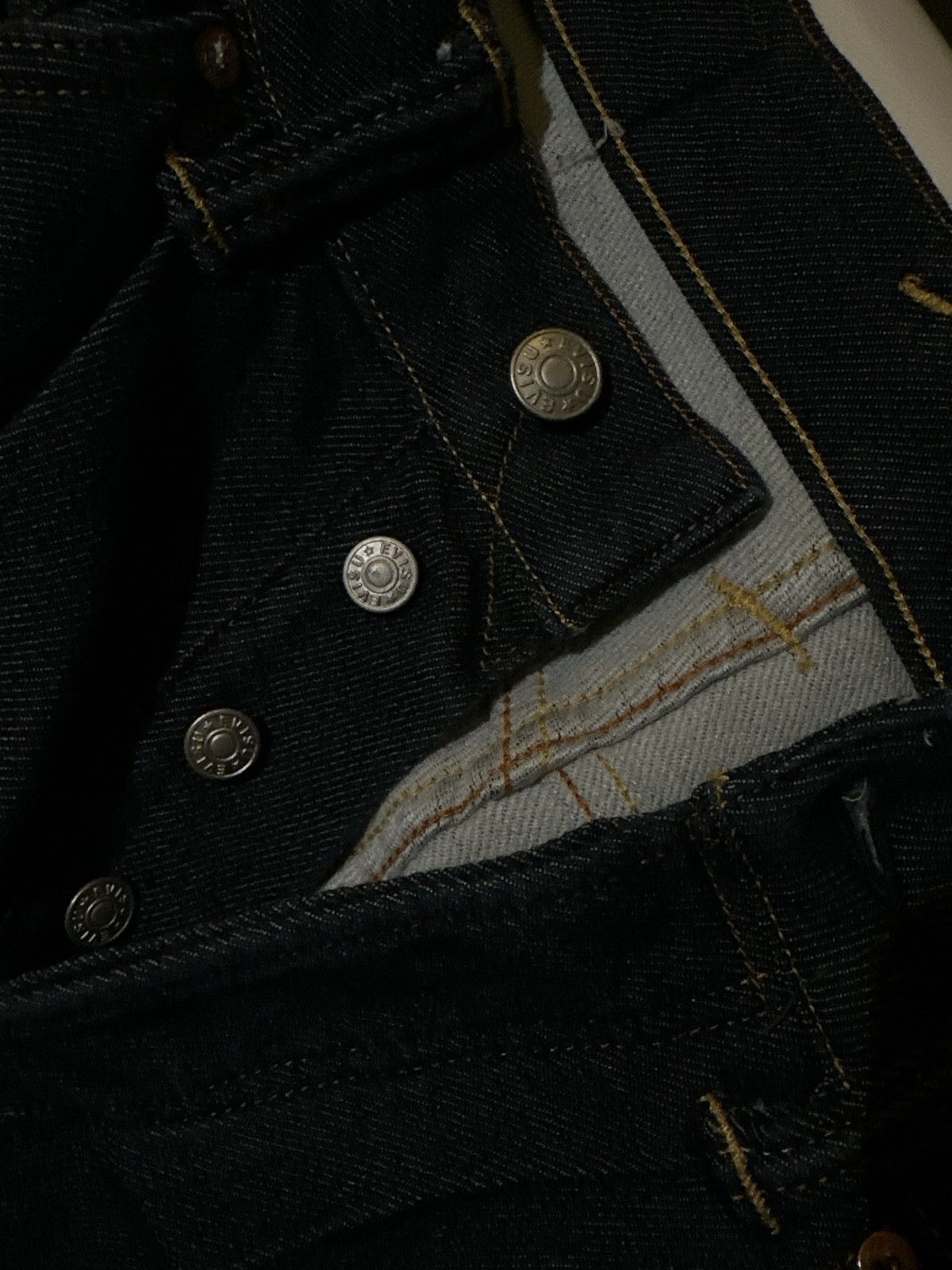 Evisu Evisu Hand-Painted Raw Selvedge Denim Jeans — Purple Seagull Size US 29 - 8 Thumbnail
