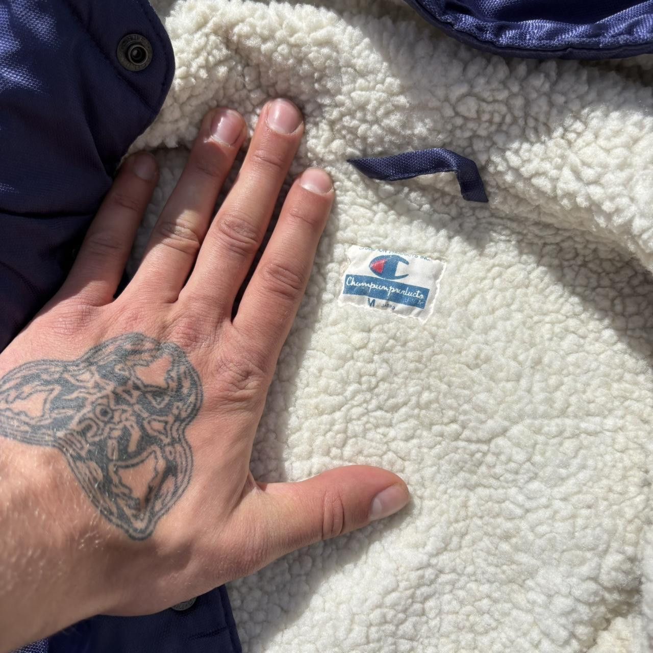 Champion × Japanese Brand × Vintage Vintage y2k 90s Champion sherpa lined jacket Size US M / EU 48-50 / 2 - 6 Thumbnail