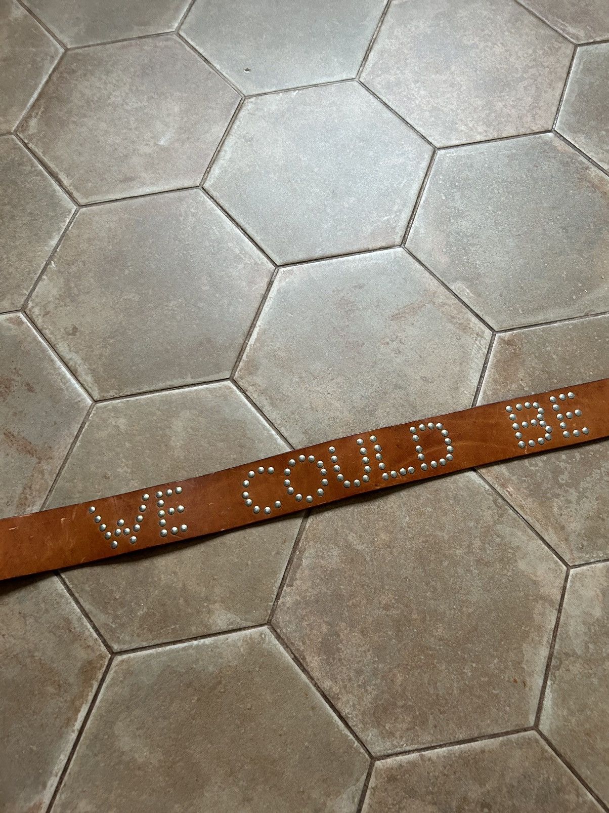 Leather Jesus Rocks Leather Brown Belt We Could Be Heroes Size ONE SIZE - 4 Thumbnail