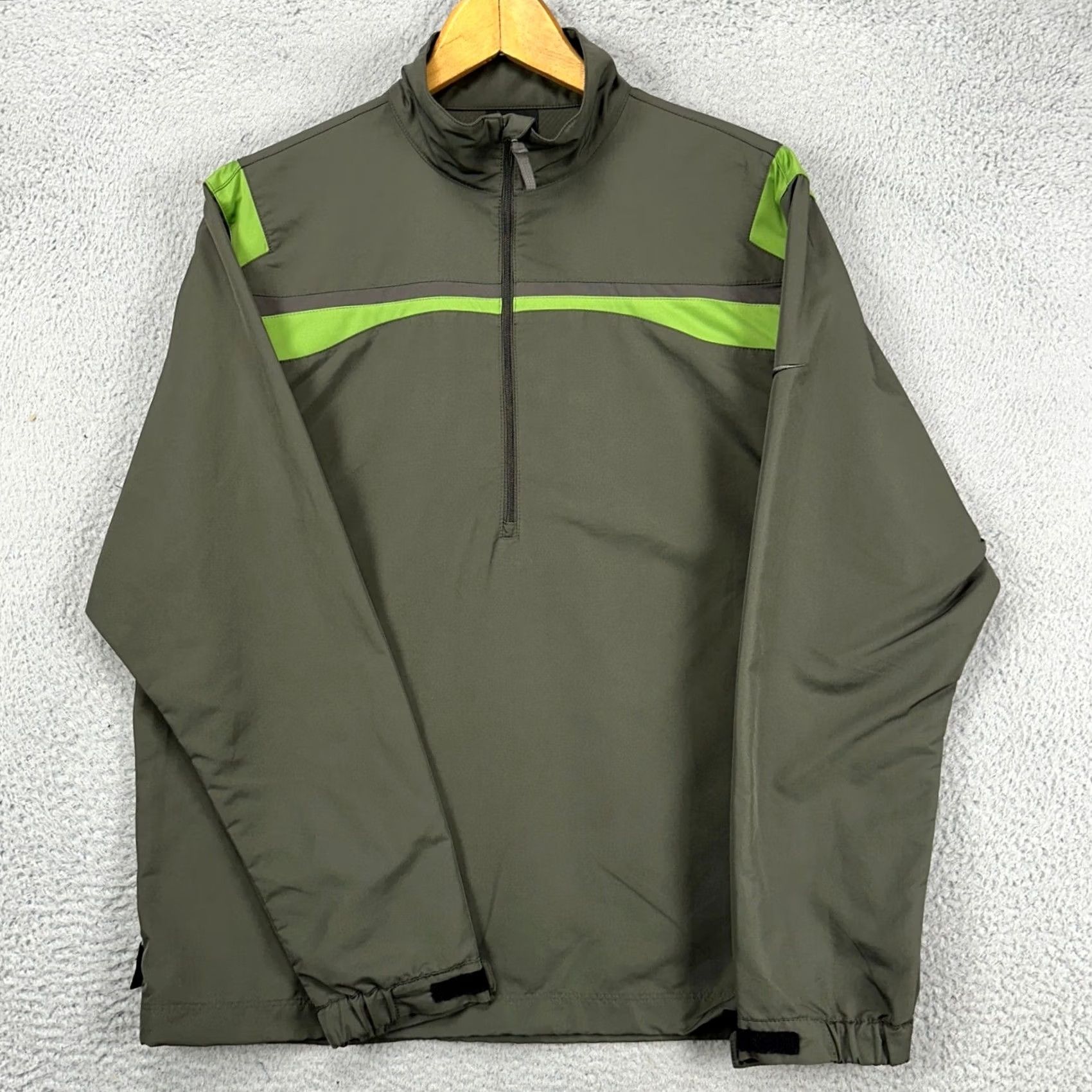 Nike Nike Golf Mens Half Zip Pullover Jacket M Olive Green Long Sleeve Athletic Slim Fit Outdoor Casual Sports Size US M / EU 48-50 / 2 - 4 Thumbnail