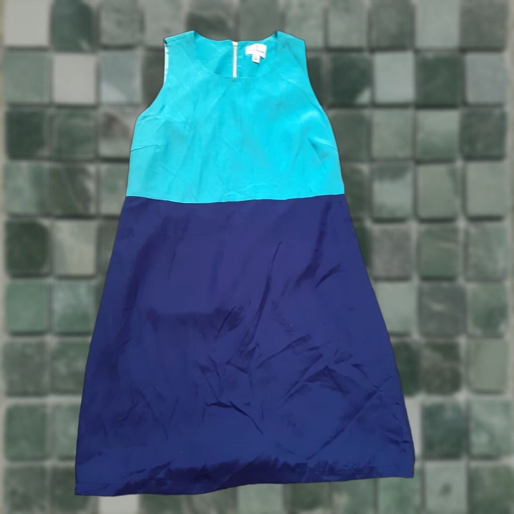 Vintage Julie Brown Dress Womens Size 8 Boho Blue Sleeveless Zip Back Knee Length Dress Size M / US 6-8 / IT 42-44 - 1 Thumbnail