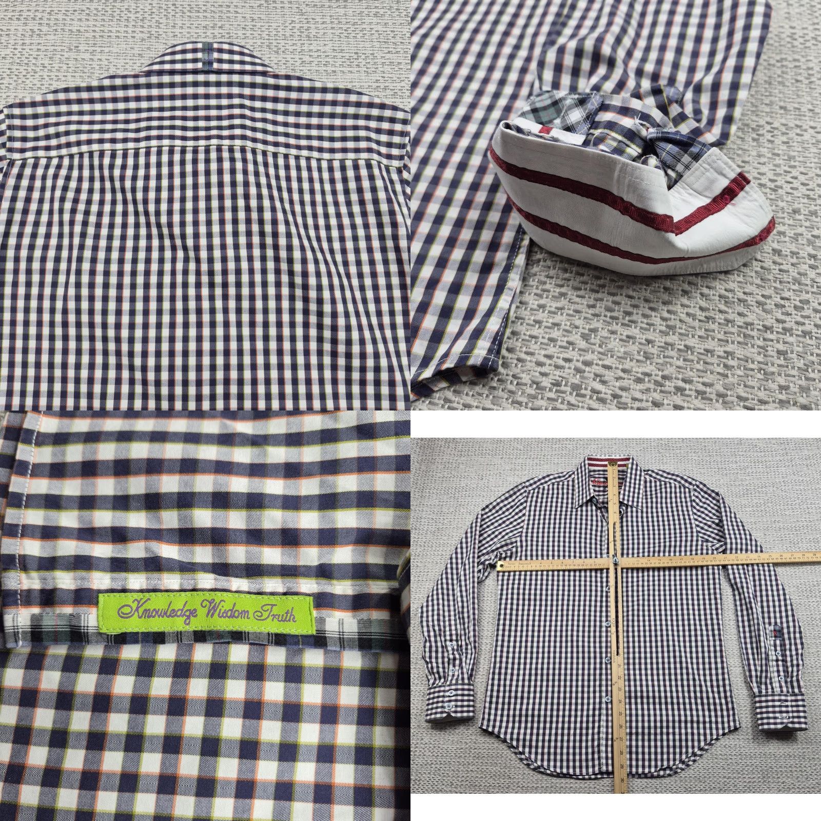 Robert Graham Robert Graham X Collection Shirt Mens Small Button-Up Slim Fit Long Sleeve Check Multicolor Casual Size US S / EU 44-46 / 1 - 8 Thumbnail