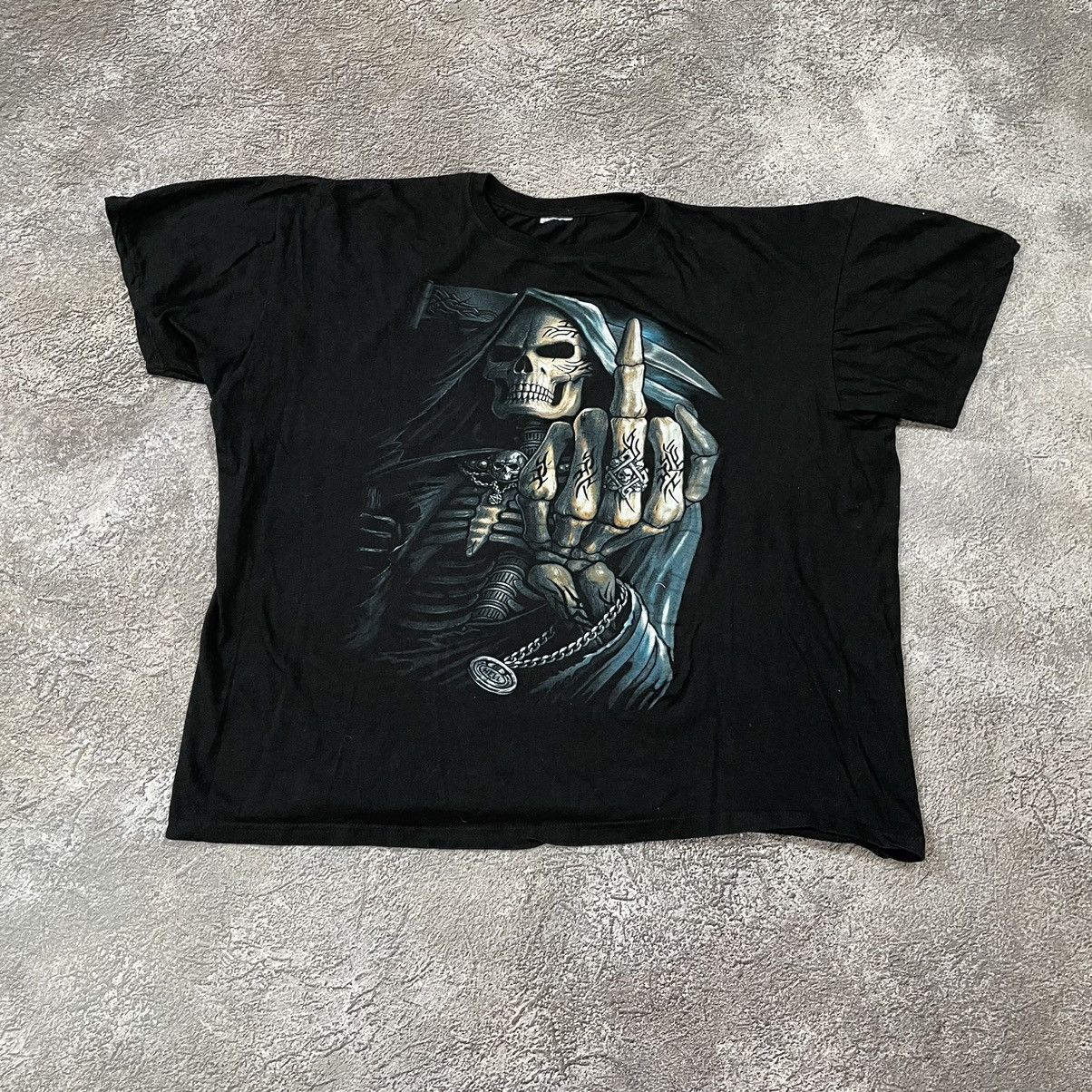 Vintage Vintage 00s Graphic Tee Dark Horror Abstract Grunge Faded M Size US M / EU 48-50 / 2 - 2 Thumbnail