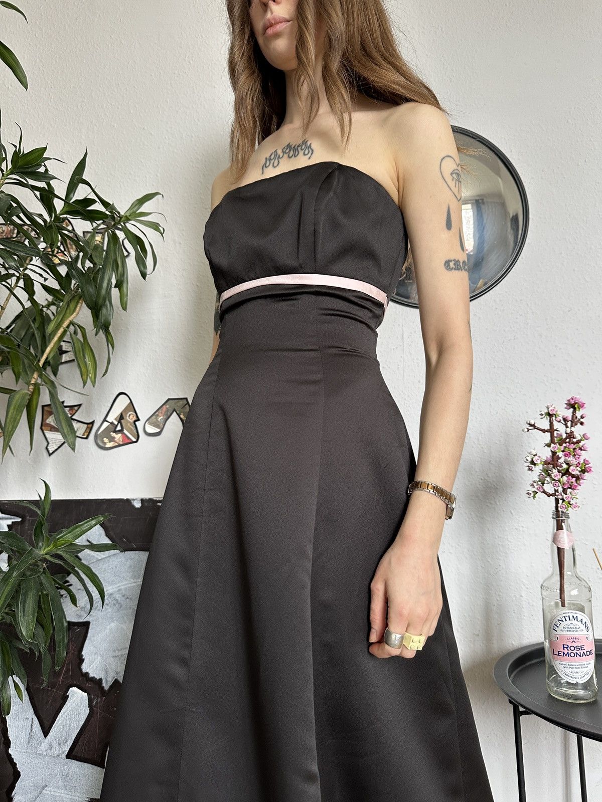 Designer × Vintage Prom Floor Stunnig Evening Dress Vintage Luxury Gown Size XS / US 0-2 / IT 36-38 - 3 Thumbnail