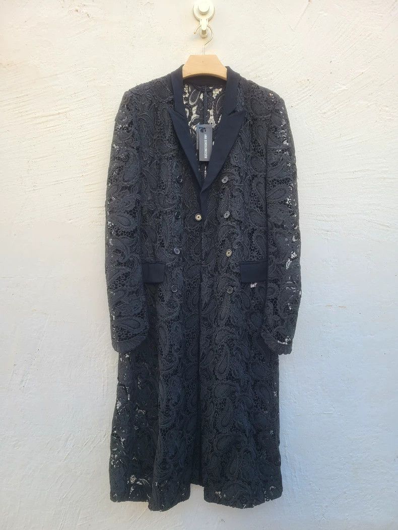Ann Demeulemeester Ann Demeulemeester Men's and Women's Lace Coat Windbreaker Size L / US 10 / IT 46 - 3 Thumbnail