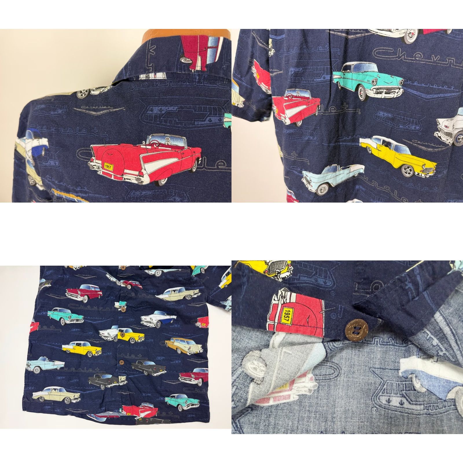 Vintage VINTAGE GM by David Carey Shirt Men L Chevrolet General Motors Classic Cars Hawaiian Size US L / EU 52-54 / 3 - 8 Thumbnail