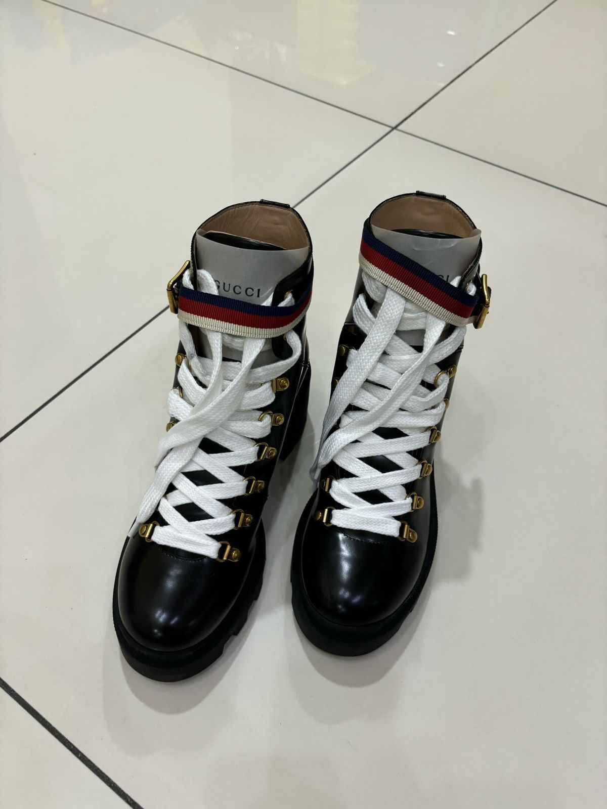 Gucci Gucci leather ankle boots with sylvie web Size US 9 / IT 39 - 4 Thumbnail