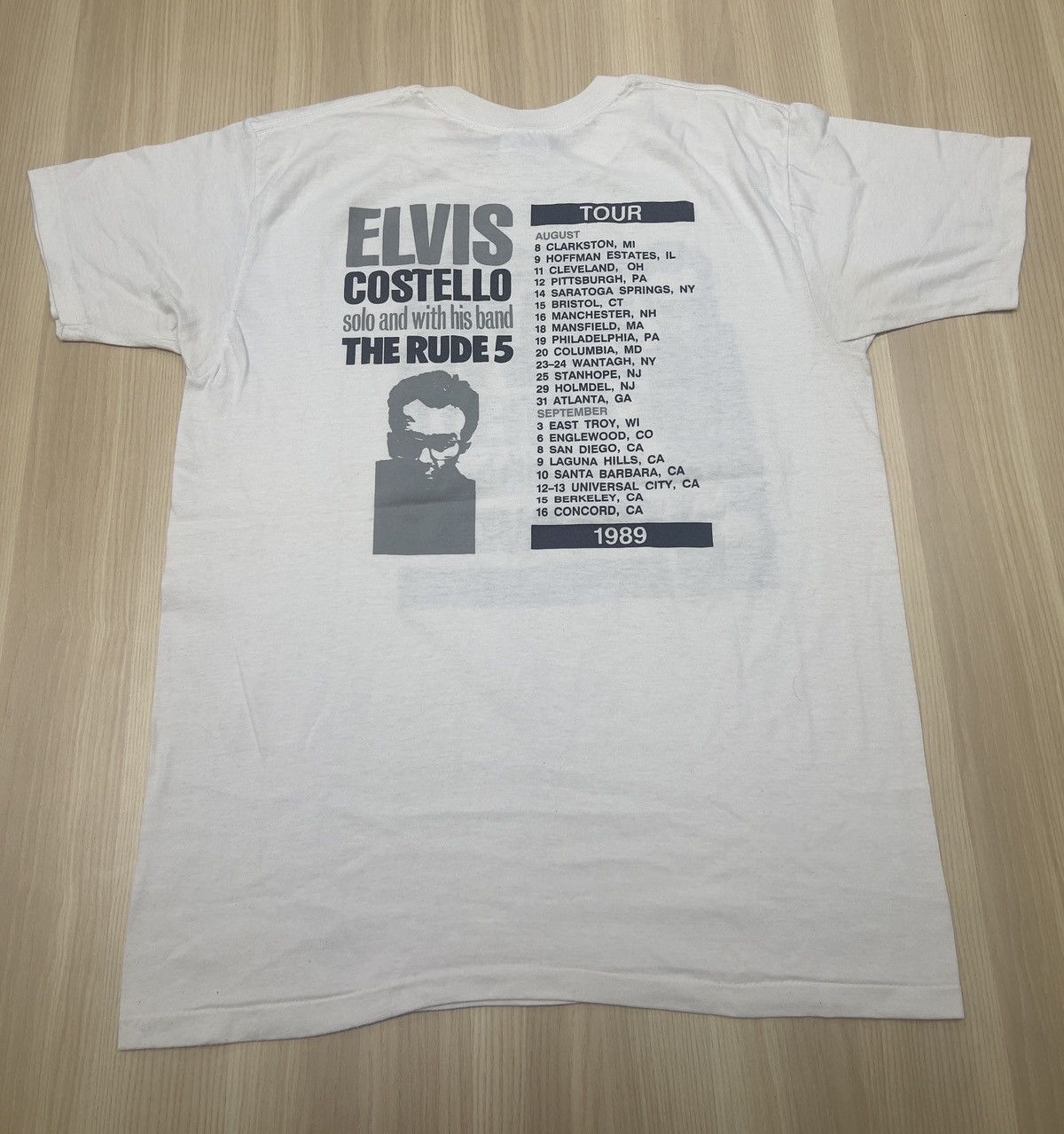 Band Tees Vintage 80’s Elvis Castello Size US XL / EU 56 / 4 - 4 Thumbnail