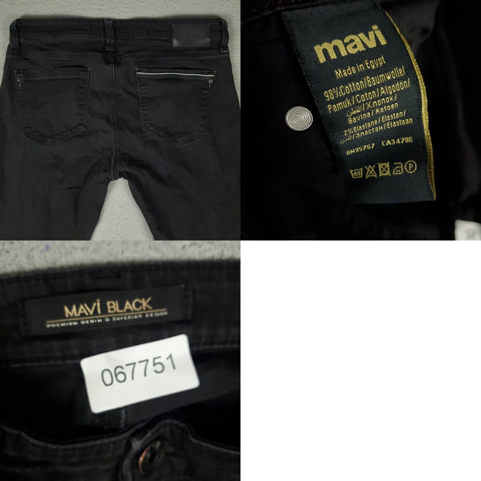 Vintage Mavi Jeans Mens Size 36x28 Black Straight Leg 5 Pocket Denim Pants Jeans Size US 36 / EU 52 - 8 Thumbnail