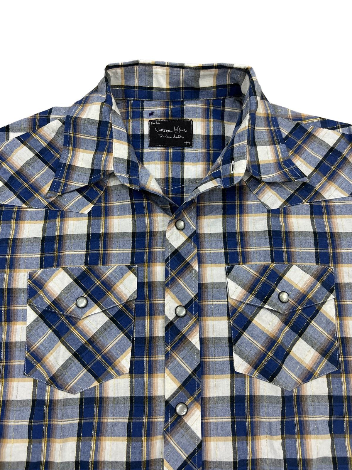 Number (N)ine OG Number Nine Beautiful Shadow Plaid B/D Western Shirt Size US M / EU 48-50 / 2 - 3 Thumbnail