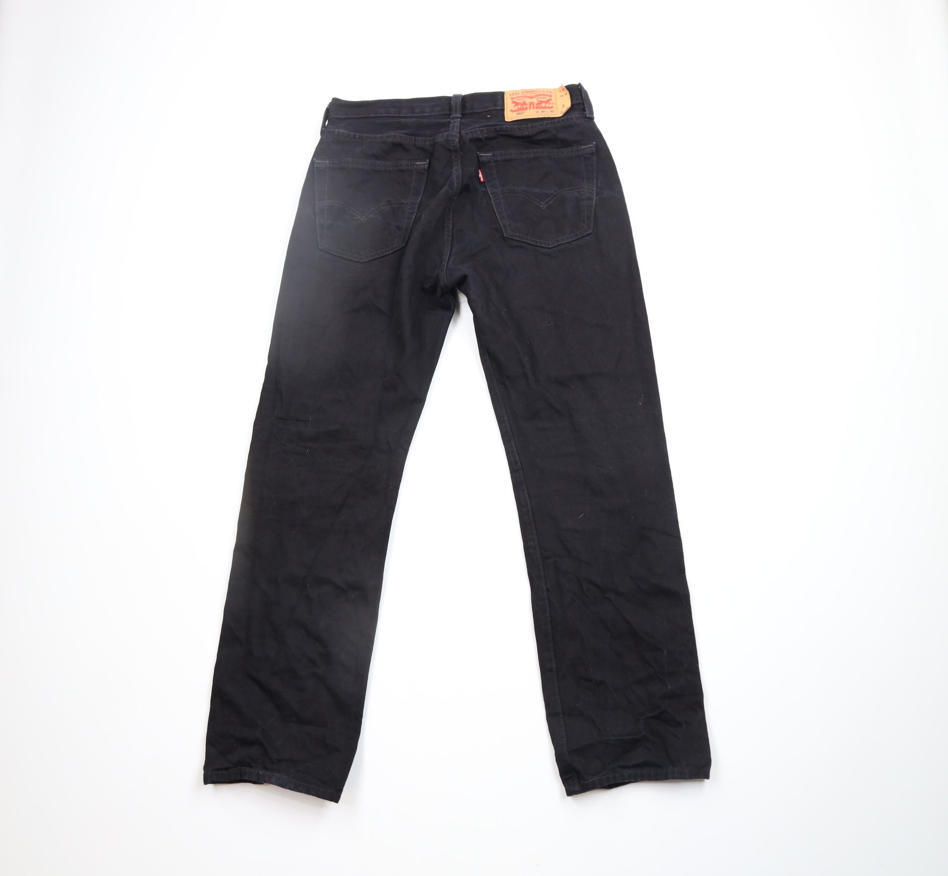 Levi's Y2K Levis 501xx Button Fly Original Fit Denim Jeans Black Size US 30 / EU 46 - 8 Thumbnail