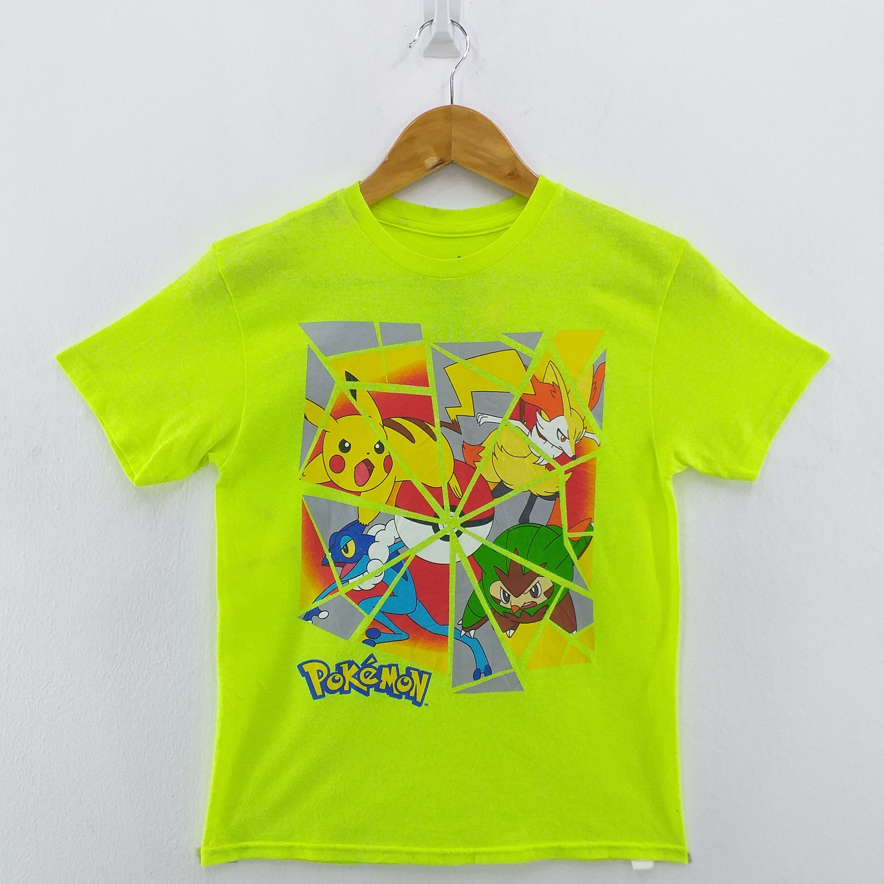 image of Cartoon Network x Pokemon Anima Character Xsmall Tshirt -F095 in Fluorescent, Men's