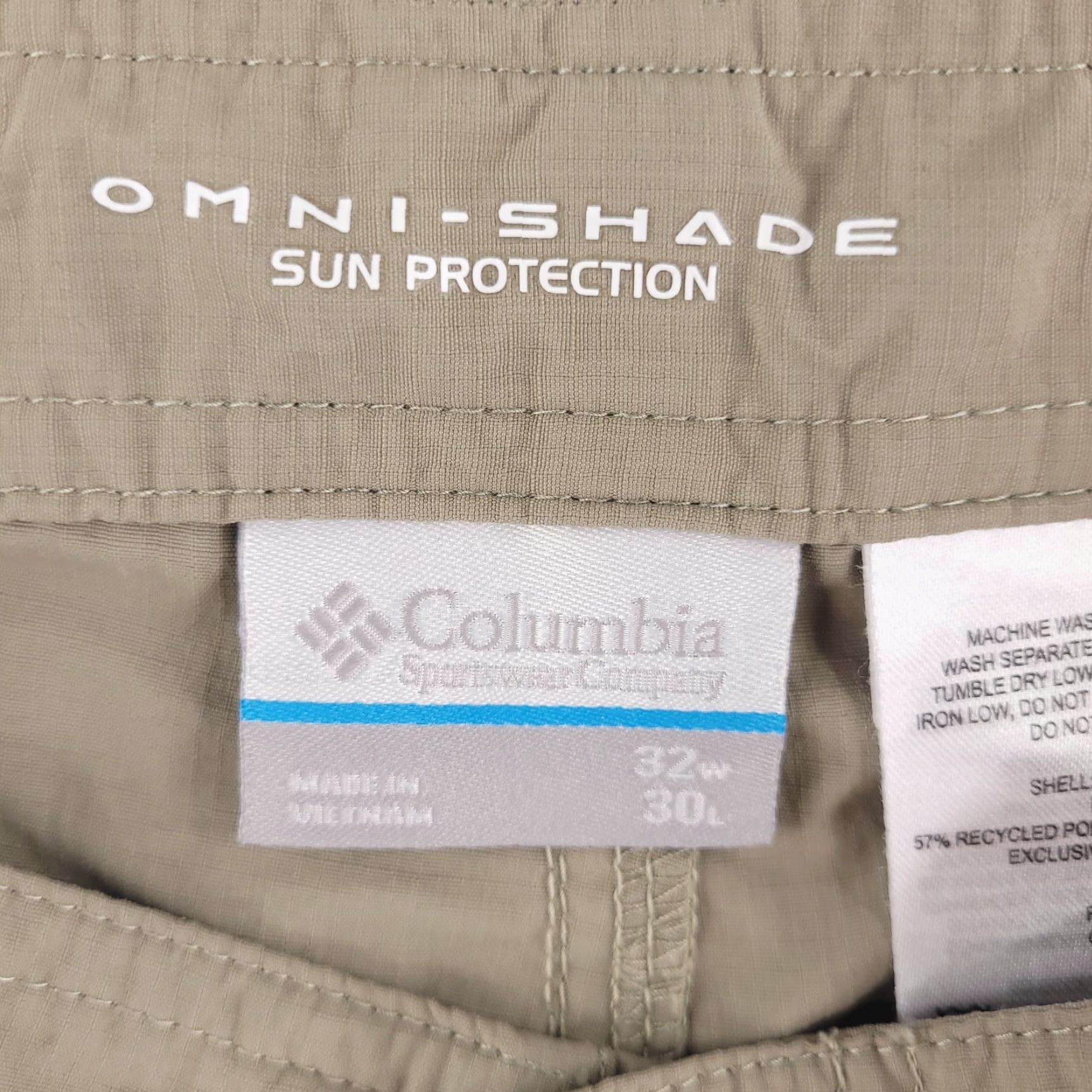 Vintage Columbia Mens Shorts 32 Tan Beige Brown Nylon Walk Hiking Outdoor Cargo Flat Front Regular 100% Authenticity Guaranteed Mens Size US 32 / EU 48 - 6 Thumbnail