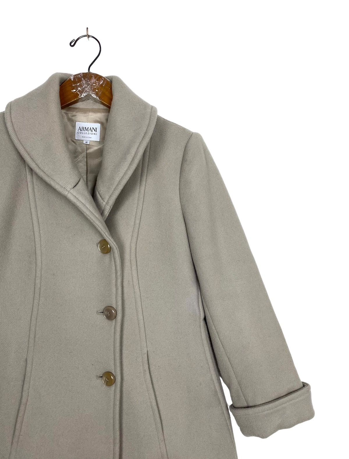 Armani Collezioni Armani Collezioni Cashmere and virgin wool swing coat Italy Size S / US 4 / IT 40 - 3 Thumbnail