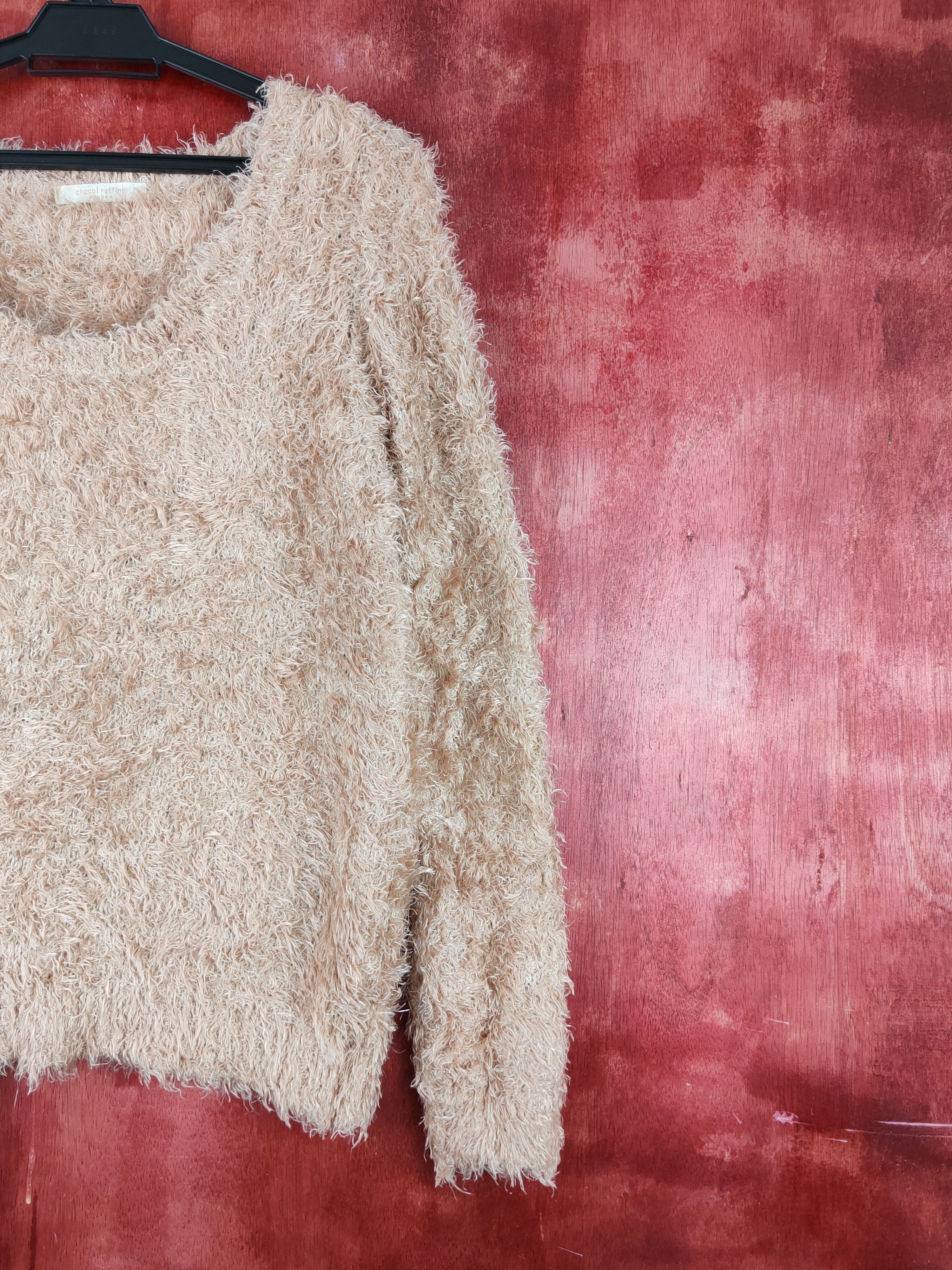 Japanese Brand × Vintage Chocol Raffine Robe Peach Fur Mohair Knitwear #S1917 Size M / US 6-8 / IT 42-44 - 5 Thumbnail