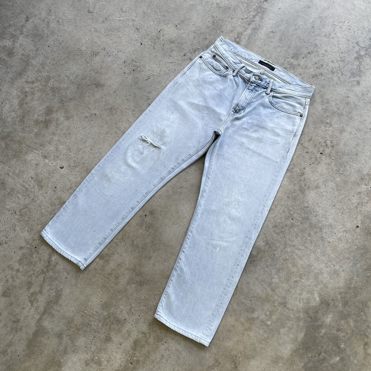 Japanese Brand W31💥 Vintage Japanese Light Wash Jeans Distressed Pants Size US 31 - 2 Thumbnail