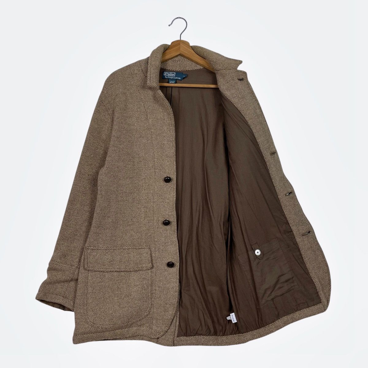 Polo Ralph Lauren Vintage Polo Ralph Lauren Herringbone Wool Jacket Size US L / EU 52-54 / 3 - 9 Thumbnail